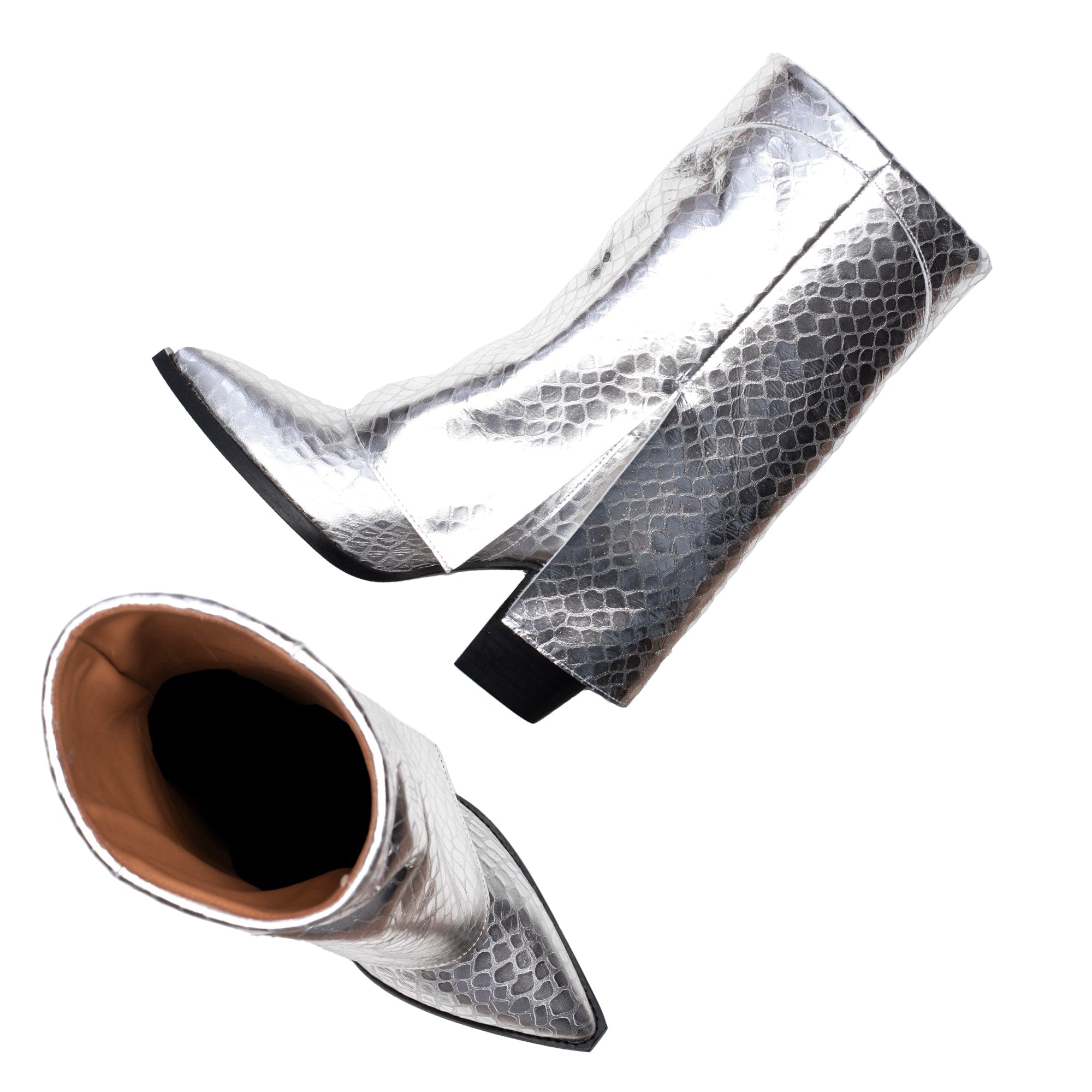 VEGAS SILVER TEXTURED BOOTS in Silver made by Toral