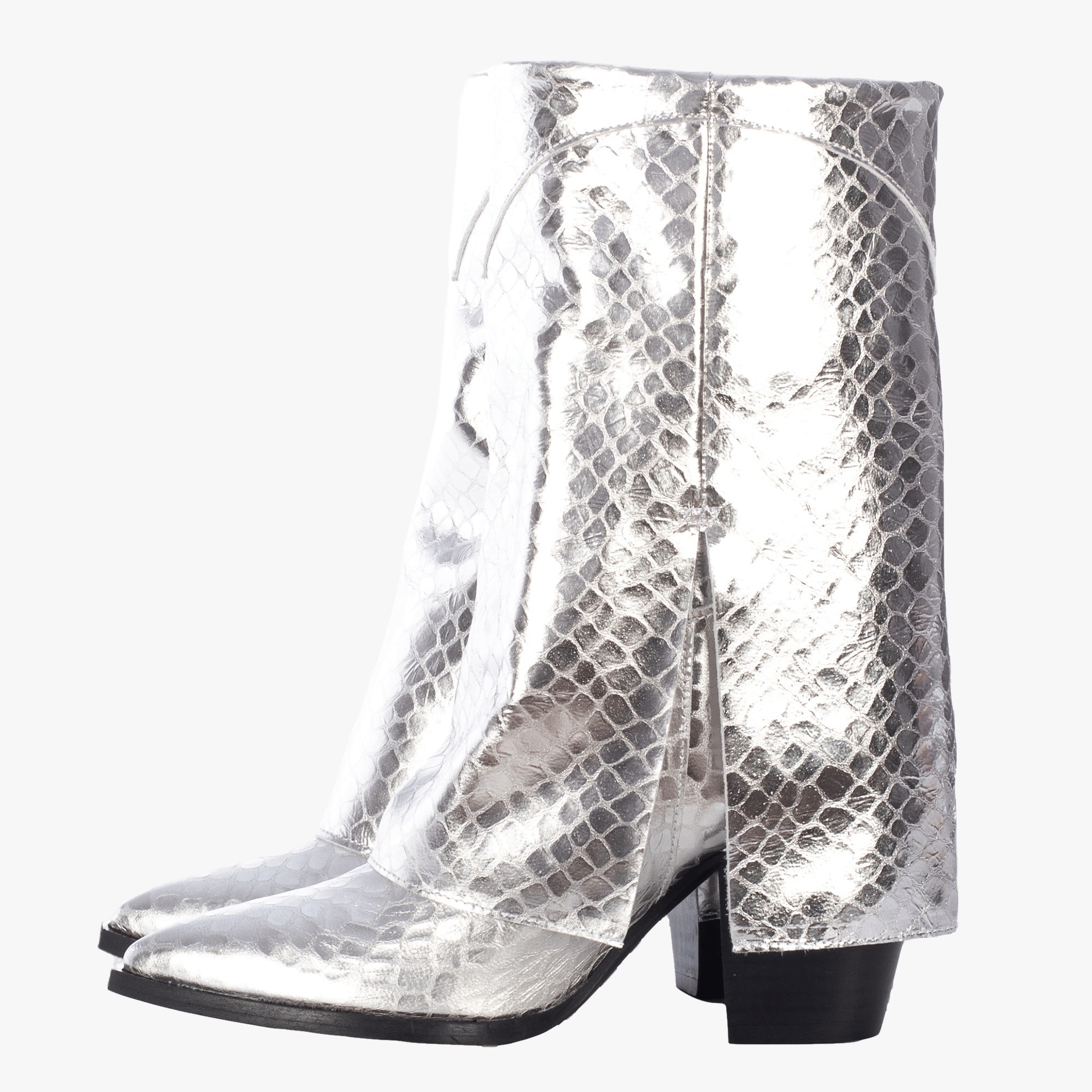 VEGAS SILVER TEXTURED BOOTS in Silver made by Toral