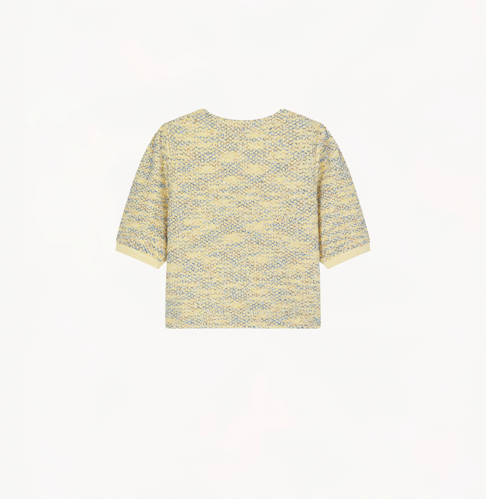 FANCY BOUCLÉ SHORT-SLEEVED JACKET made by CRUSH Collection