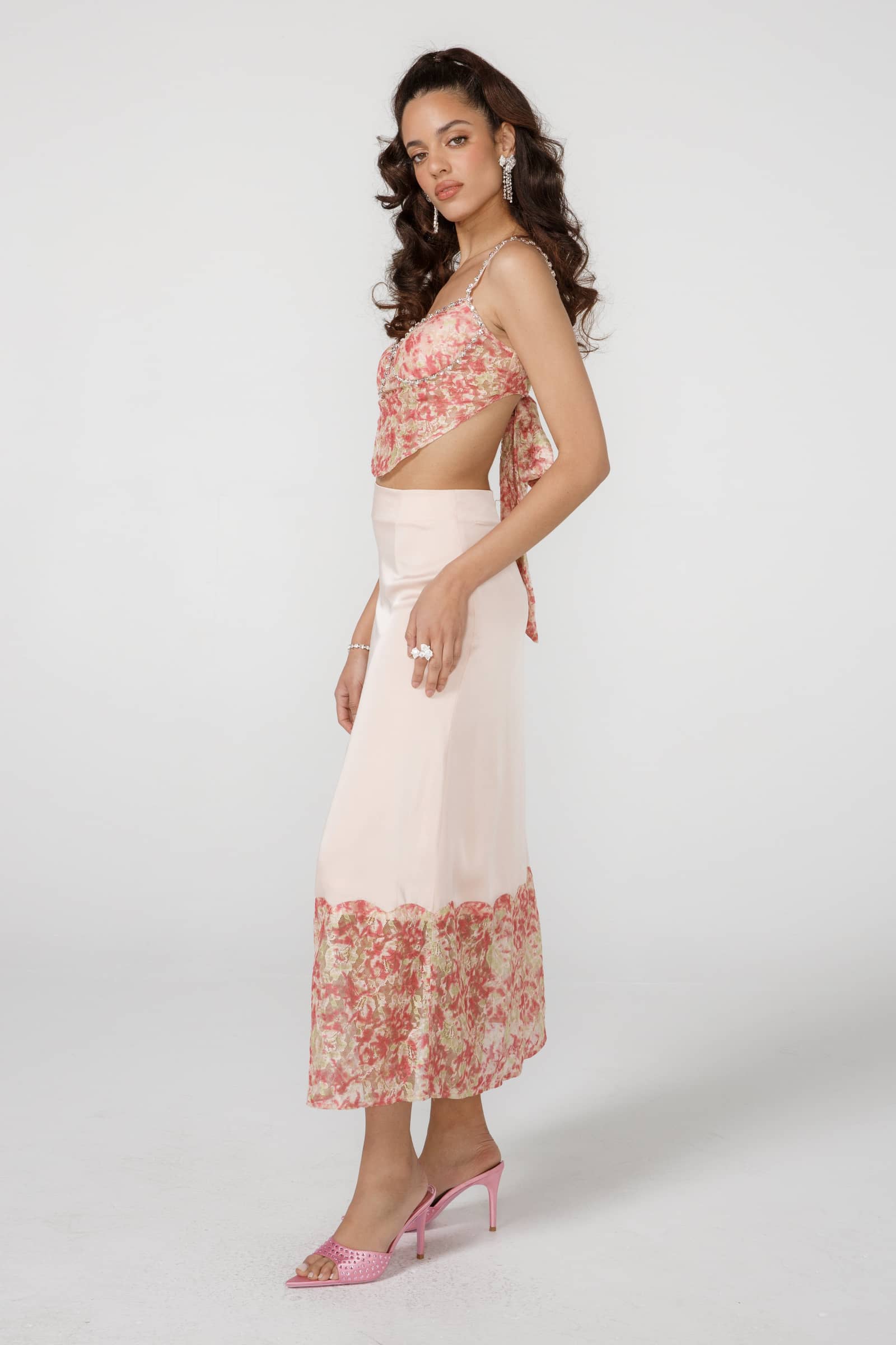 Mia Lace Top (Pink) in Pink made by Nana Jacqueline