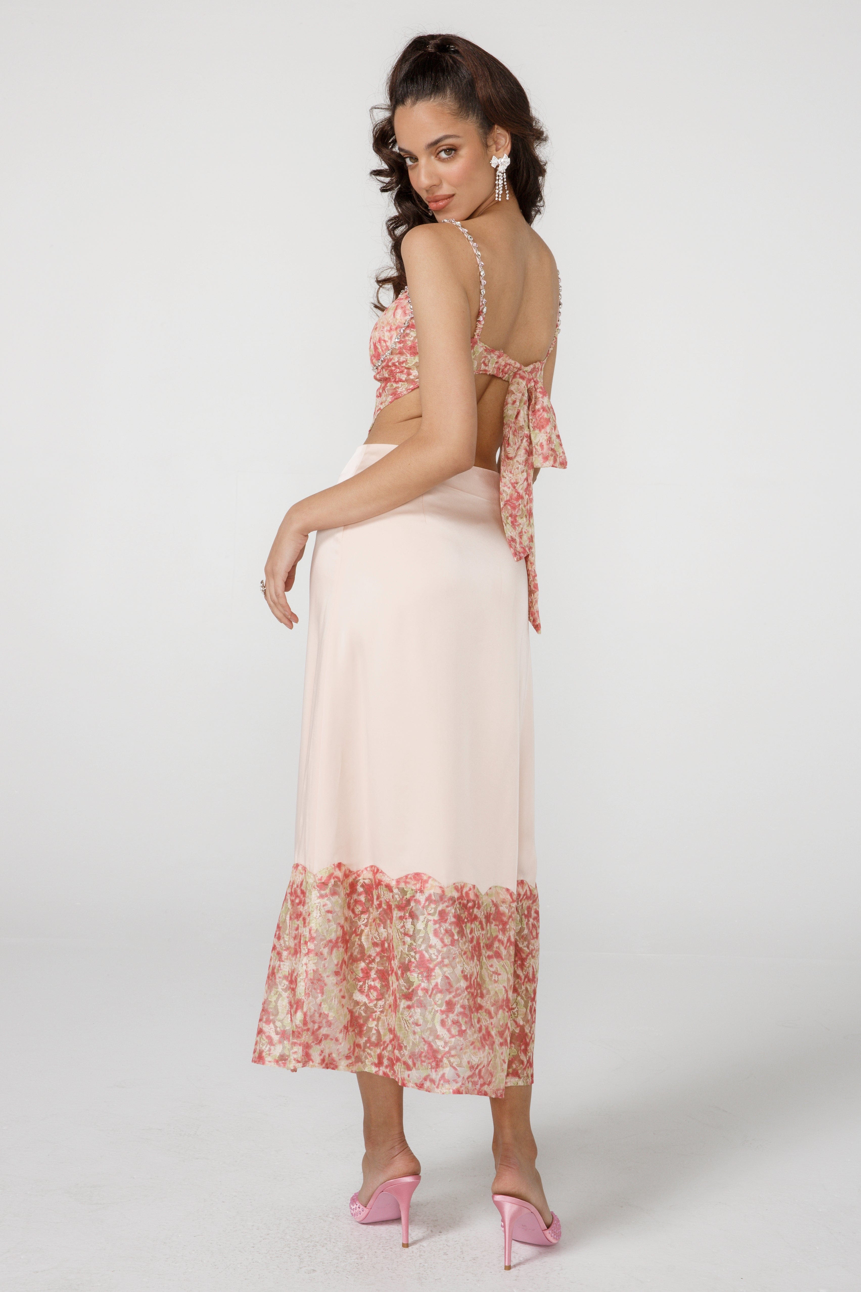 Mia Lace Top (Pink) in Pink made by Nana Jacqueline