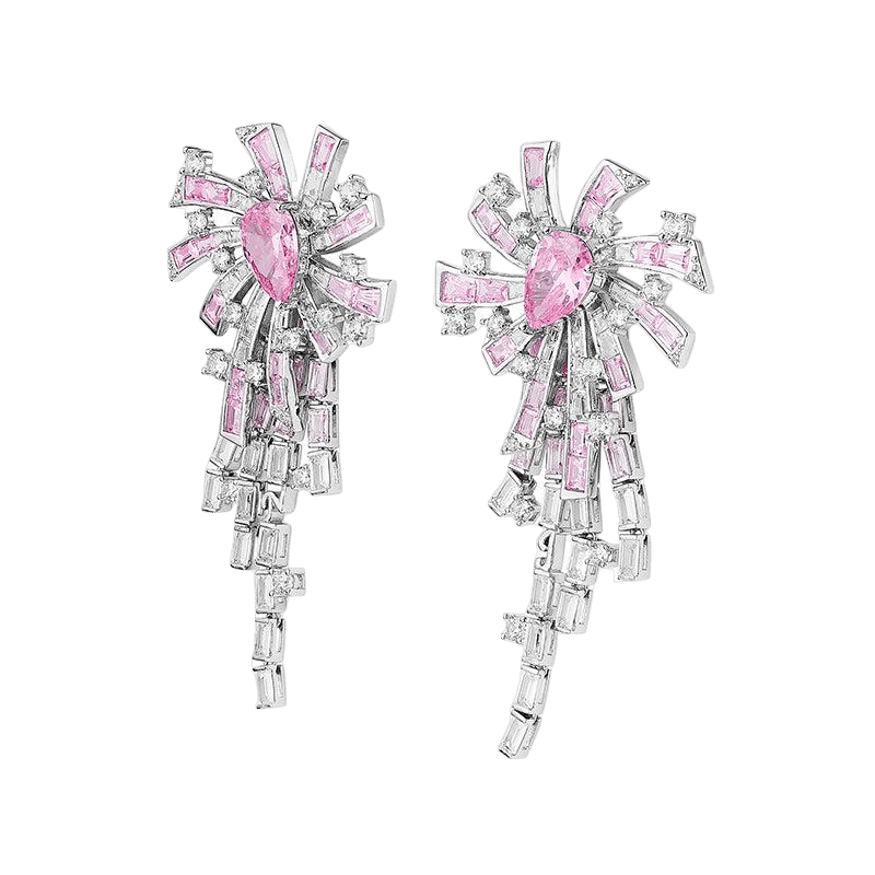 Candace Tassel Earrings (Pink) (Final Sale) in Pink made by Nana Jacqueline