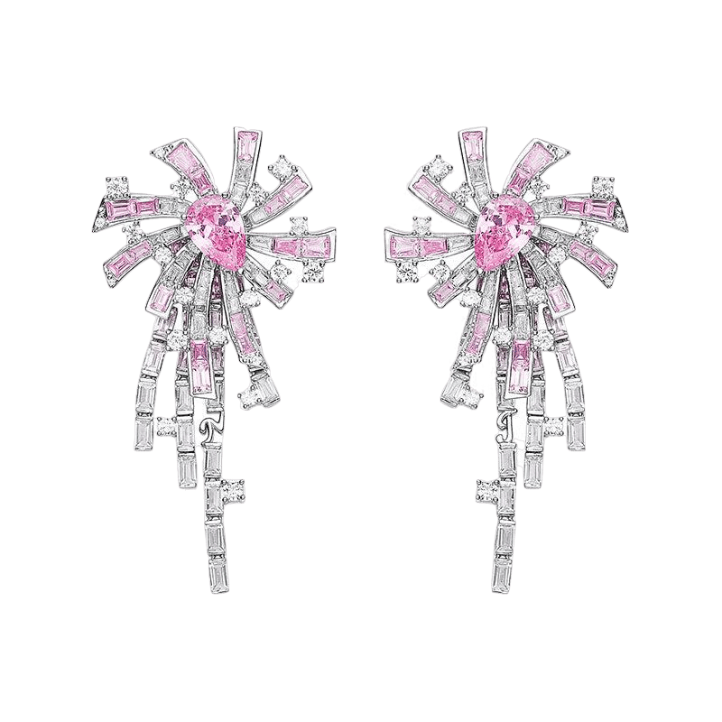 Candace Tassel Earrings (Pink) (Final Sale) in Pink made by Nana Jacqueline