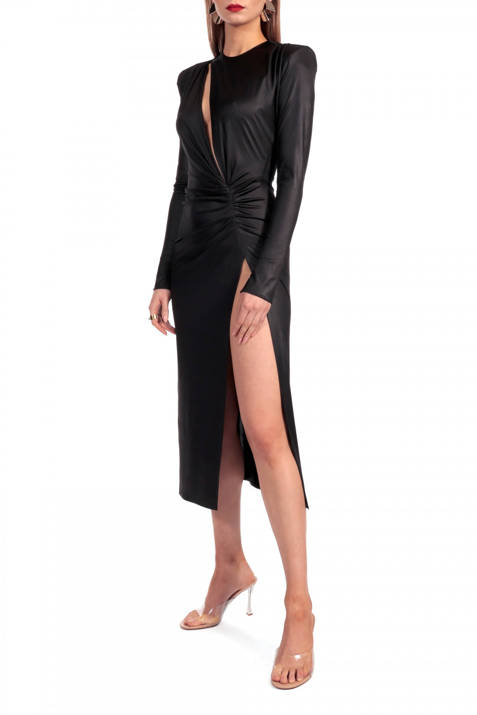 Dress Adriana Midi Power Black made by HALEWSKI