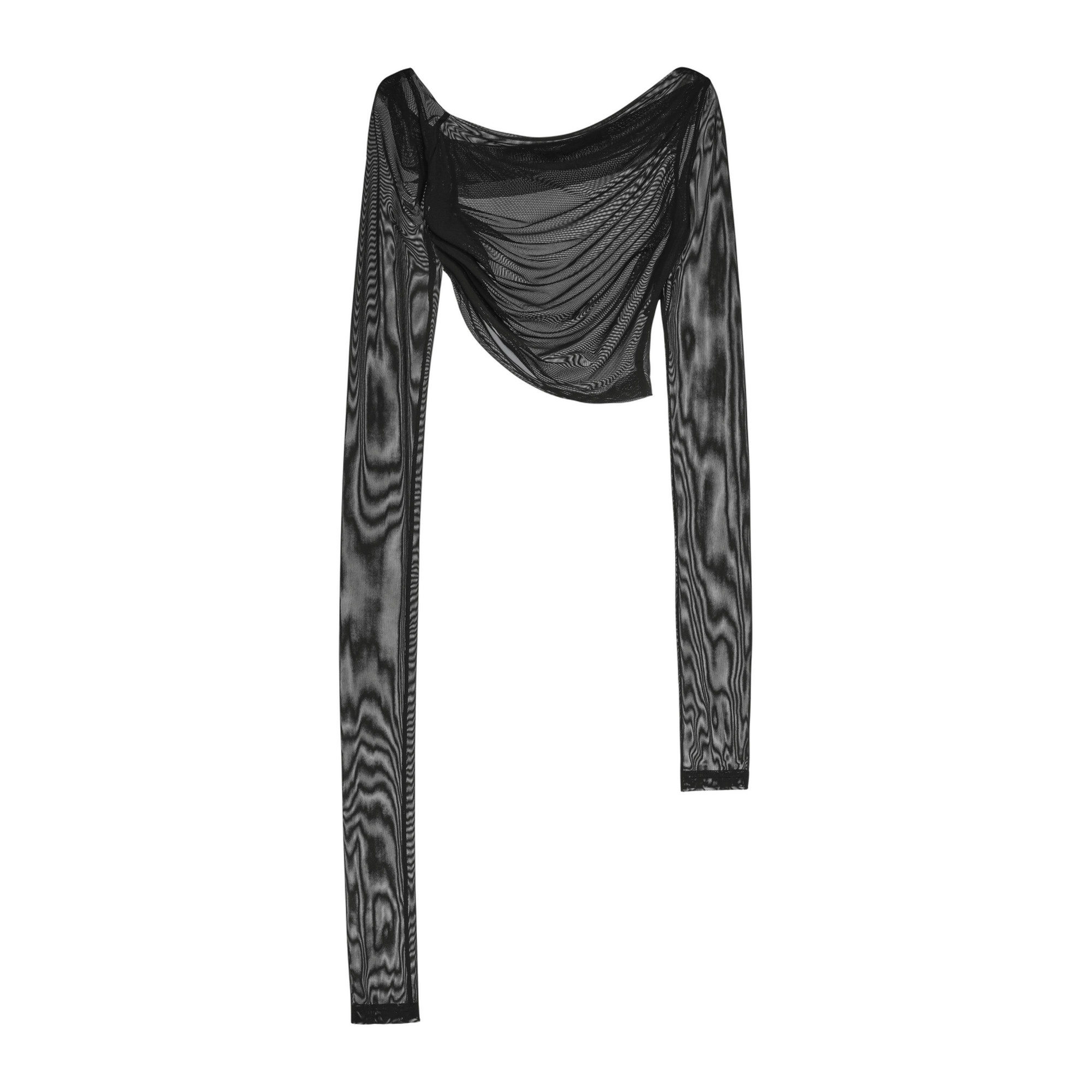 Transparent Blouse With Long Sleeve And Open Shoulder made by YAVORSKA