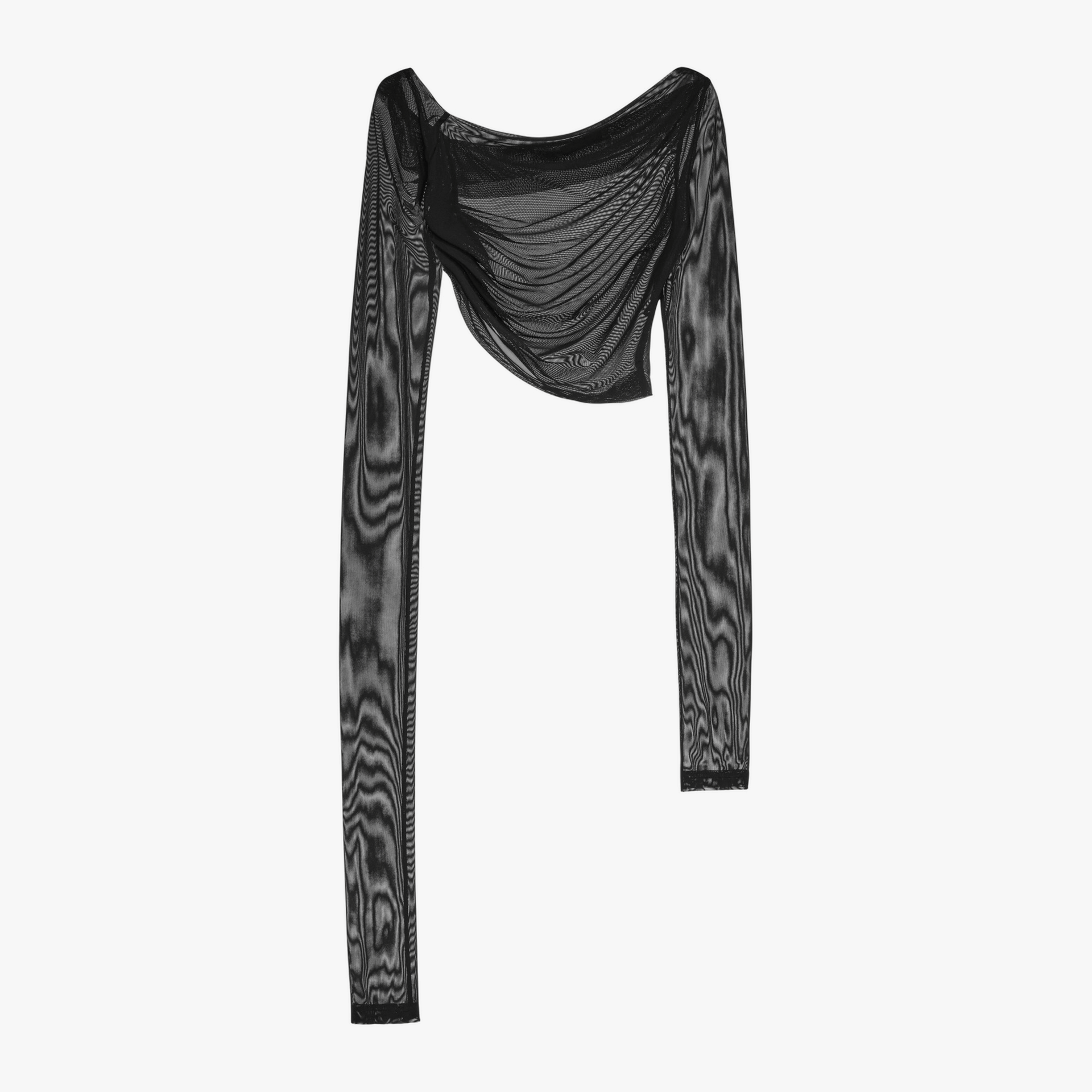 Transparent Blouse With Long Sleeve And Open Shoulder made by YAVORSKA