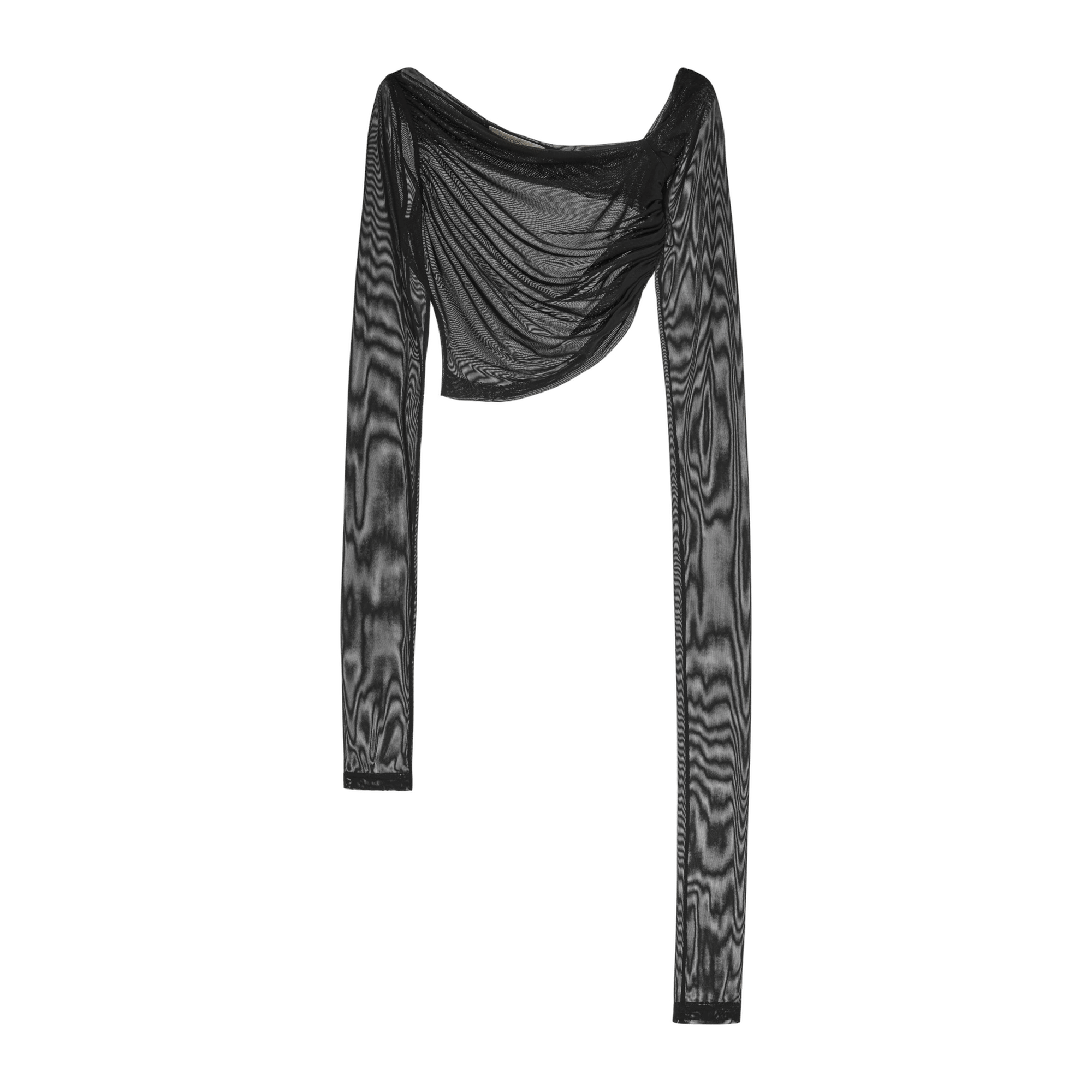 Transparent Blouse With Long Sleeve And Open Shoulder made by YAVORSKA