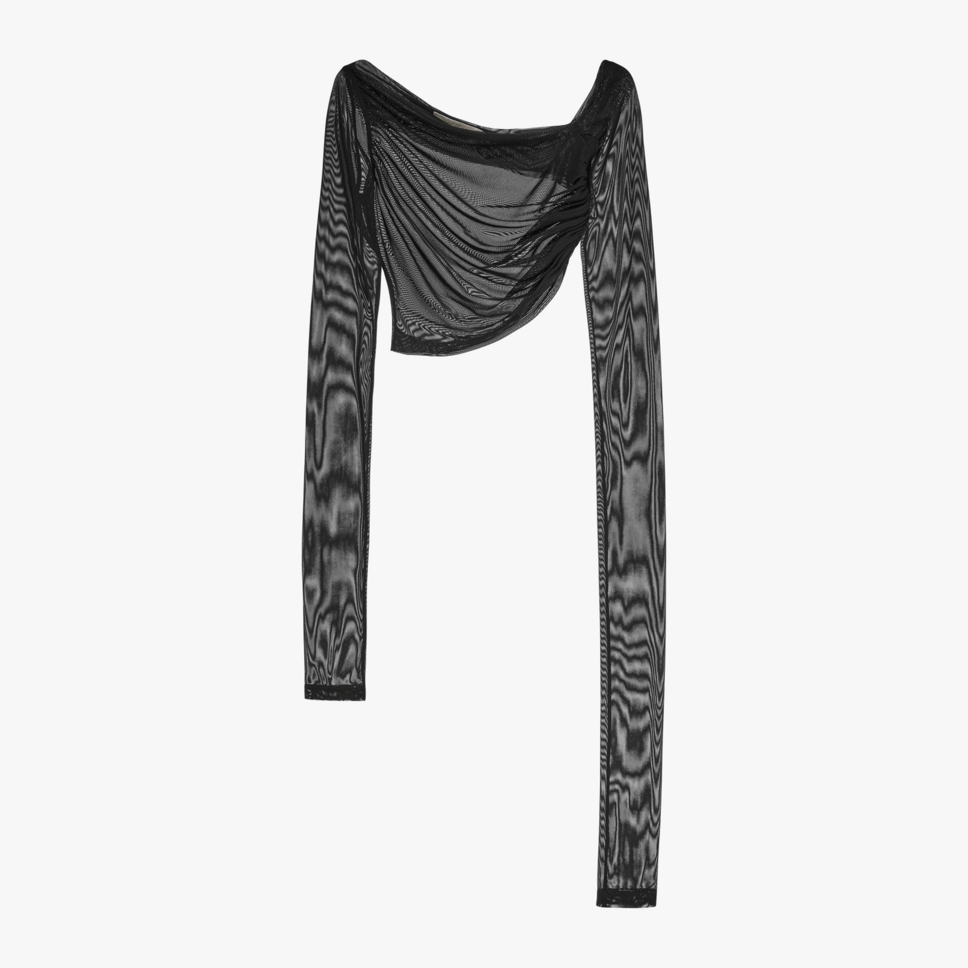 Transparent Blouse With Long Sleeve And Open Shoulder made by YAVORSKA