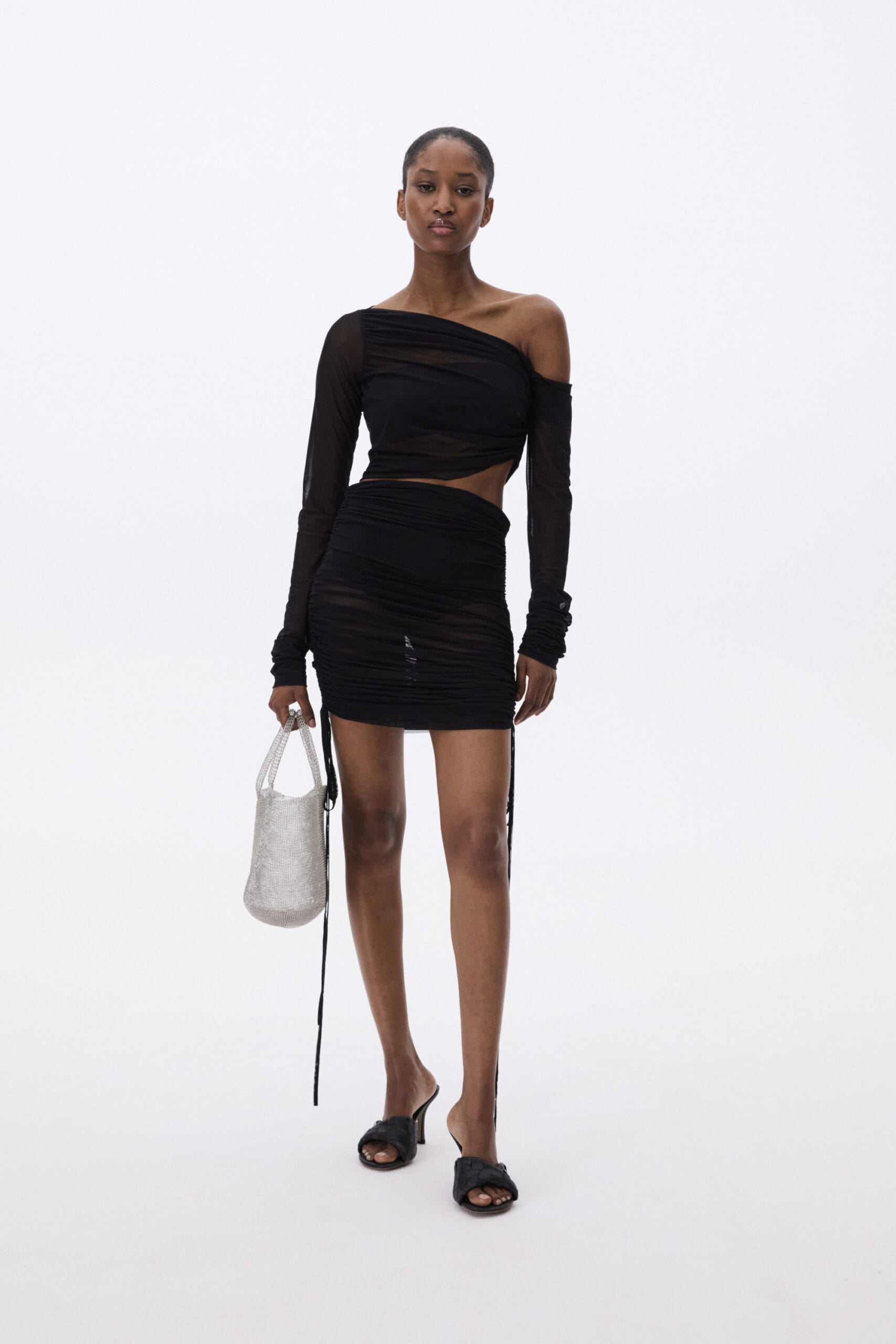 Transparent Blouse With Long Sleeve And Open Shoulder made by YAVORSKA