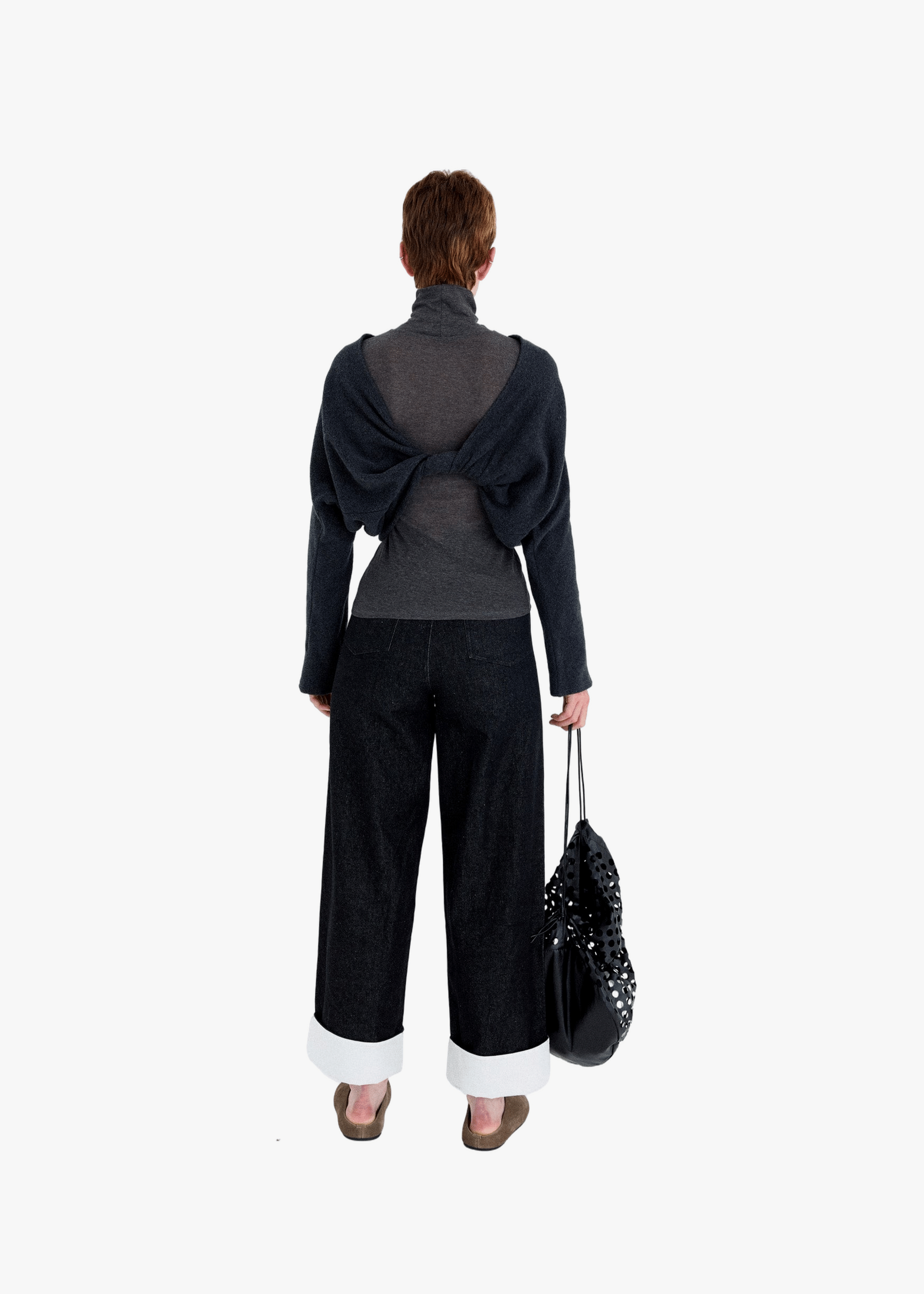 FLEECE REVERSIBLE TWISTED TOP made by YIBRI