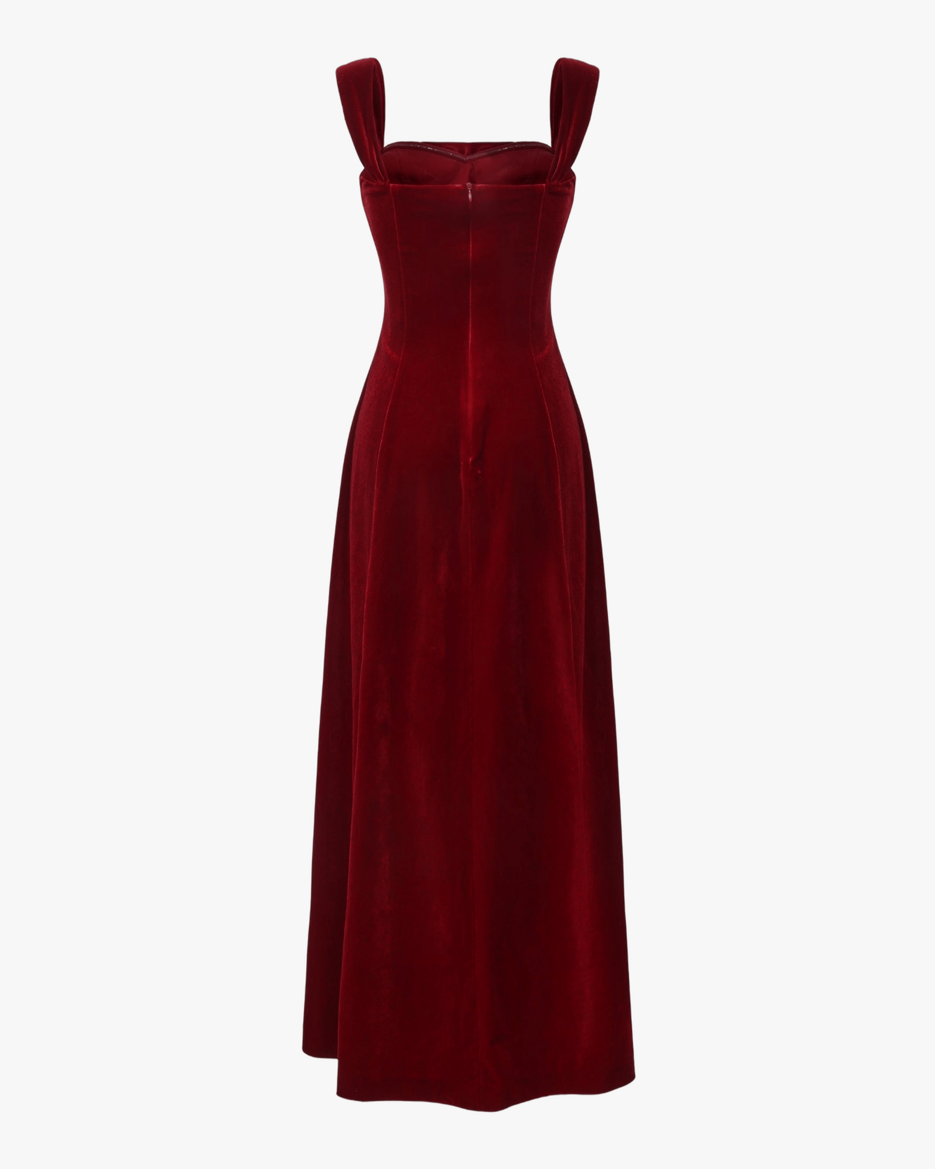Belle Velvet Maxi Dress (Red) made by Nana Jacqueline