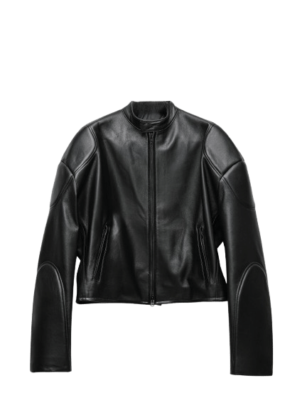 Leather moto jacket made by AFTERHOURS