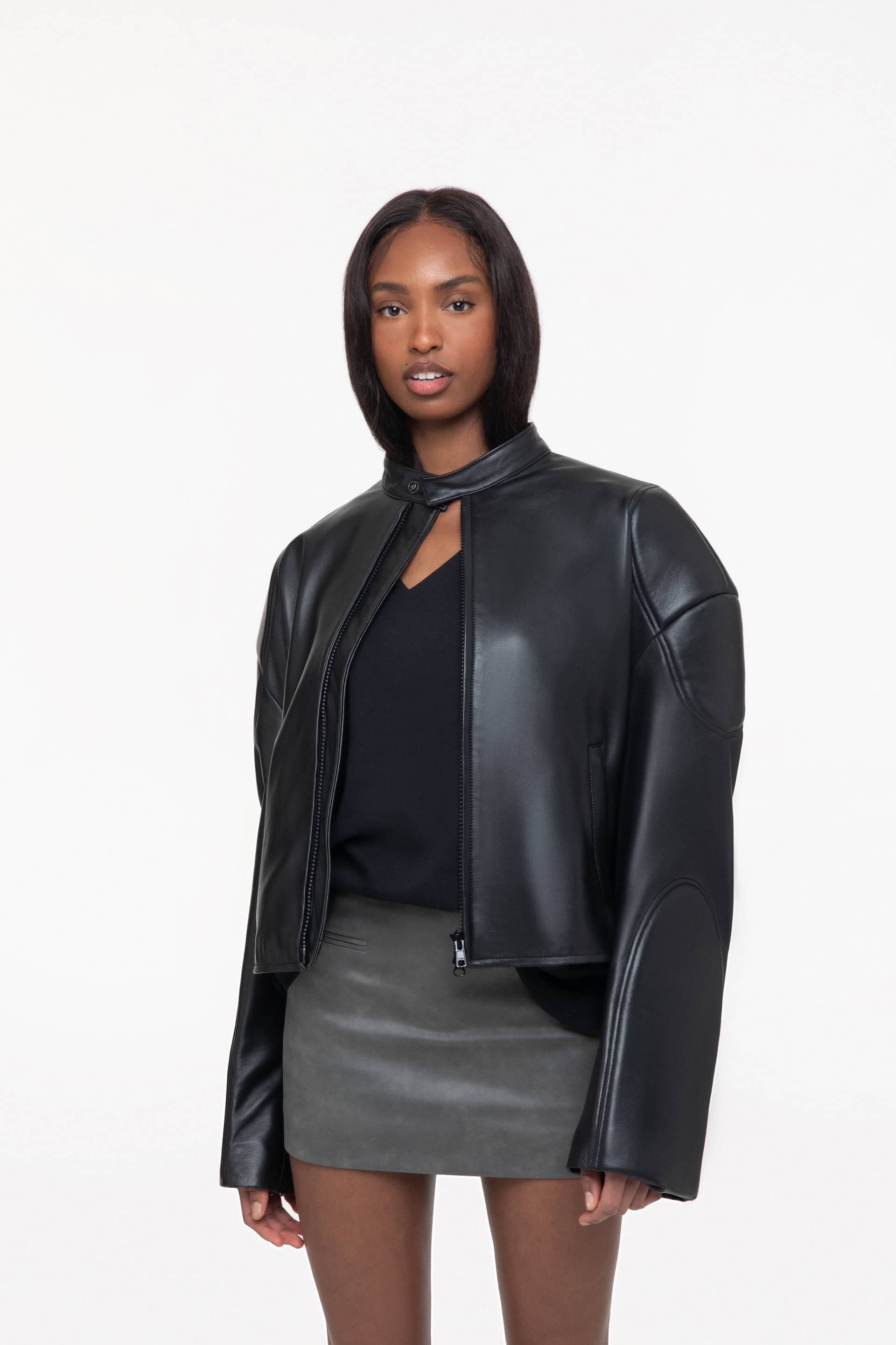 Leather moto jacket made by AFTERHOURS