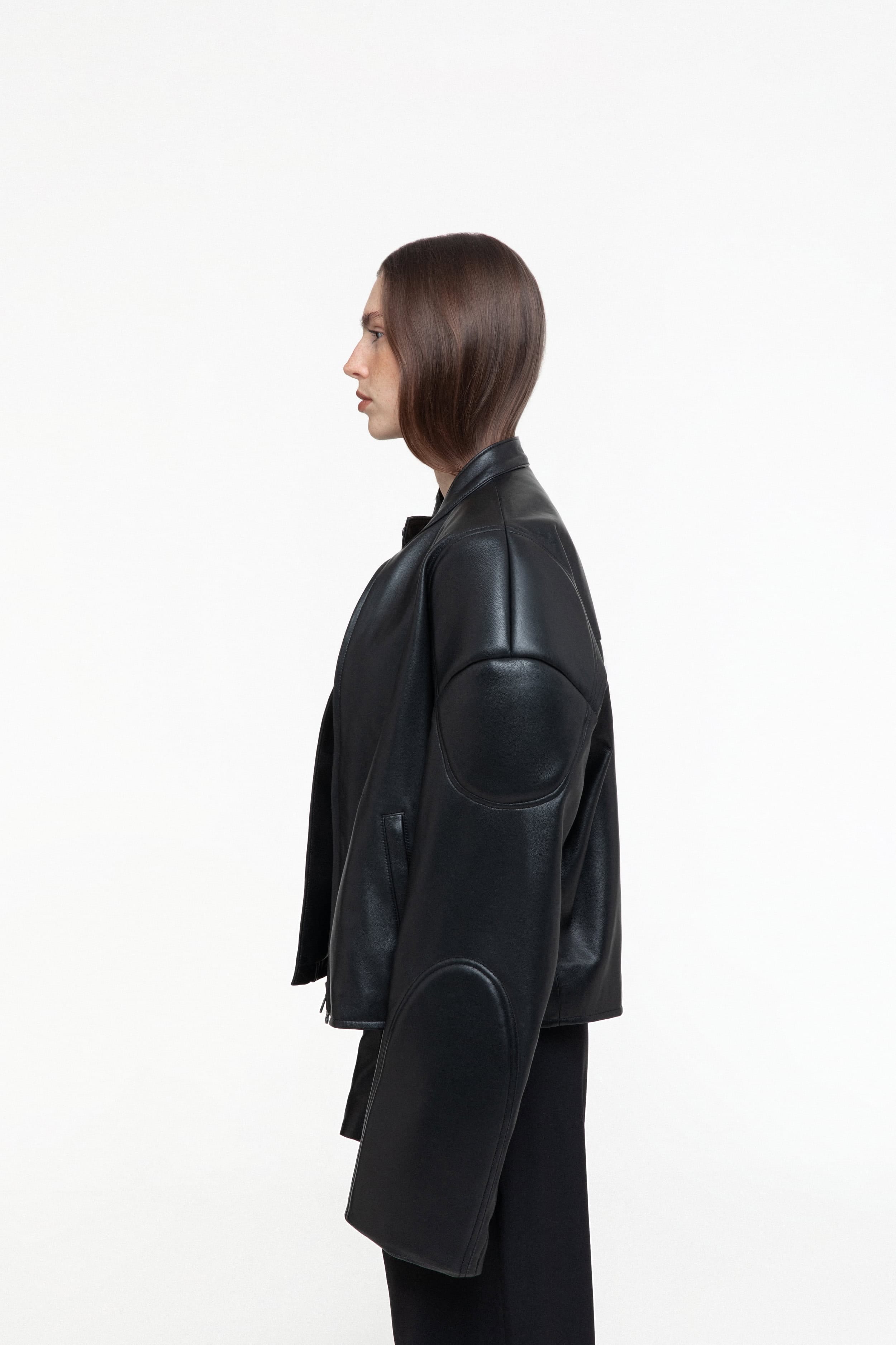 Leather moto jacket made by AFTERHOURS