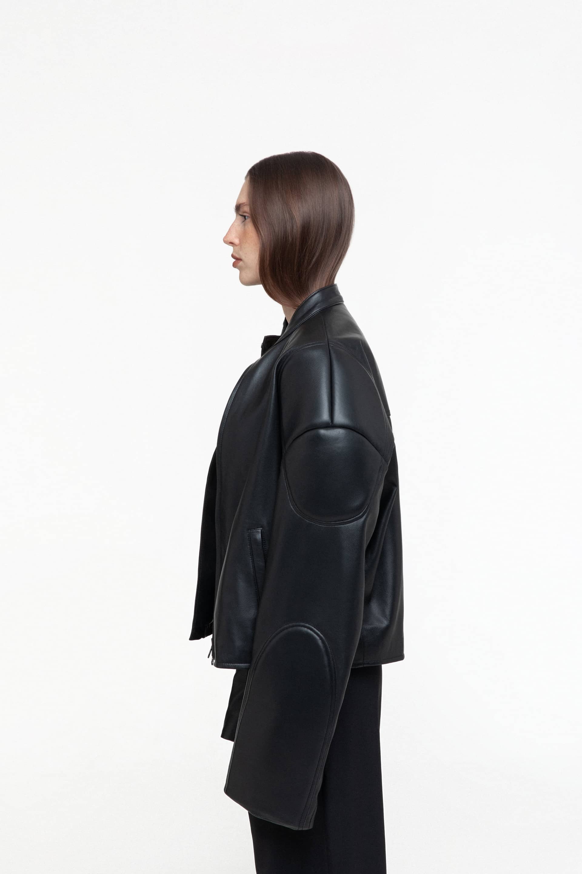 Leather moto jacket made by AFTERHOURS