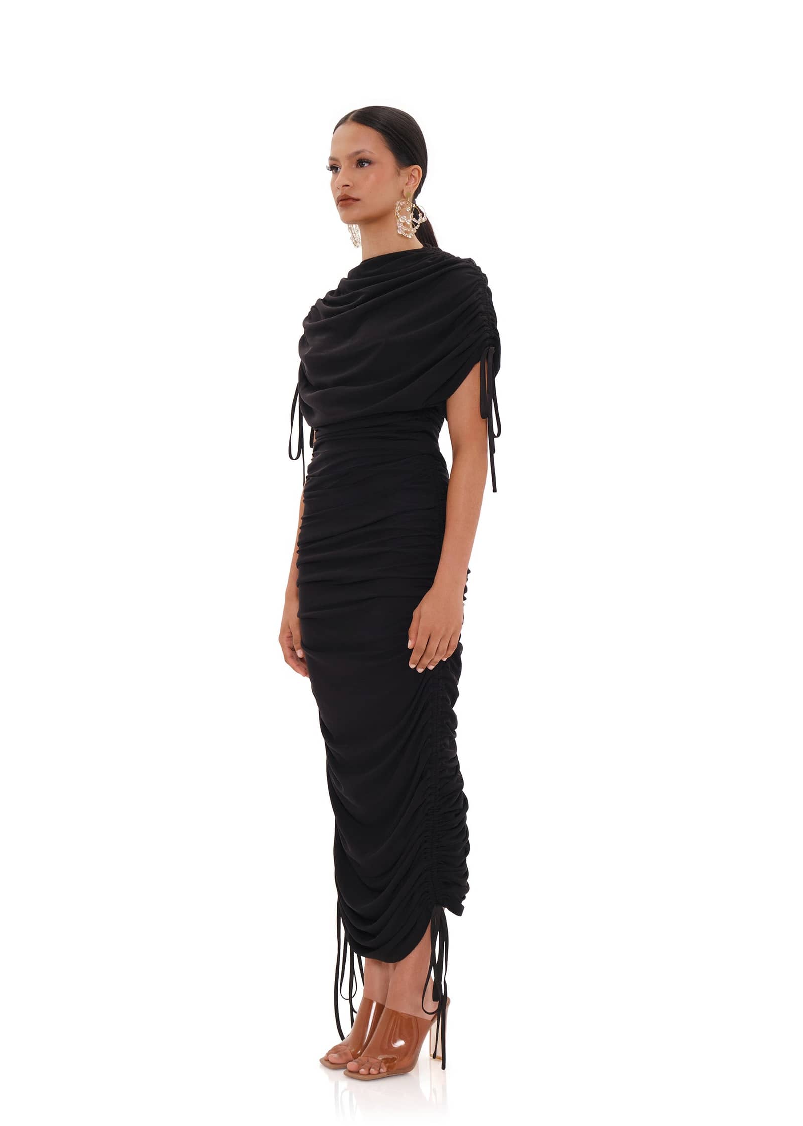 RATU MESH DRESS - BLACK made by Andrea Iyamah