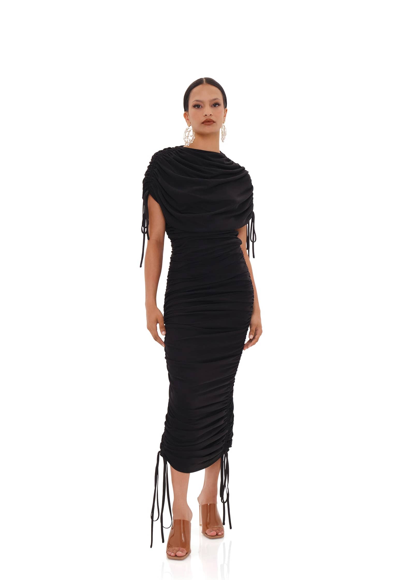 RATU MESH DRESS - BLACK made by Andrea Iyamah