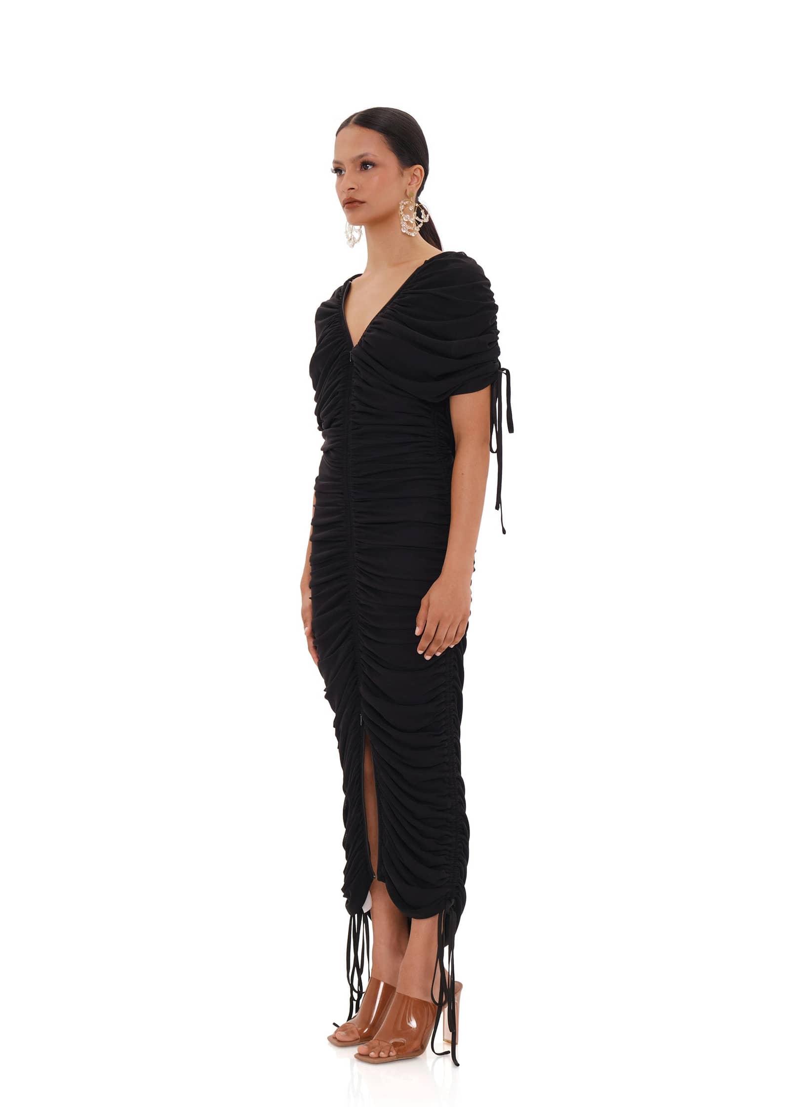 RATU MESH DRESS - BLACK made by Andrea Iyamah