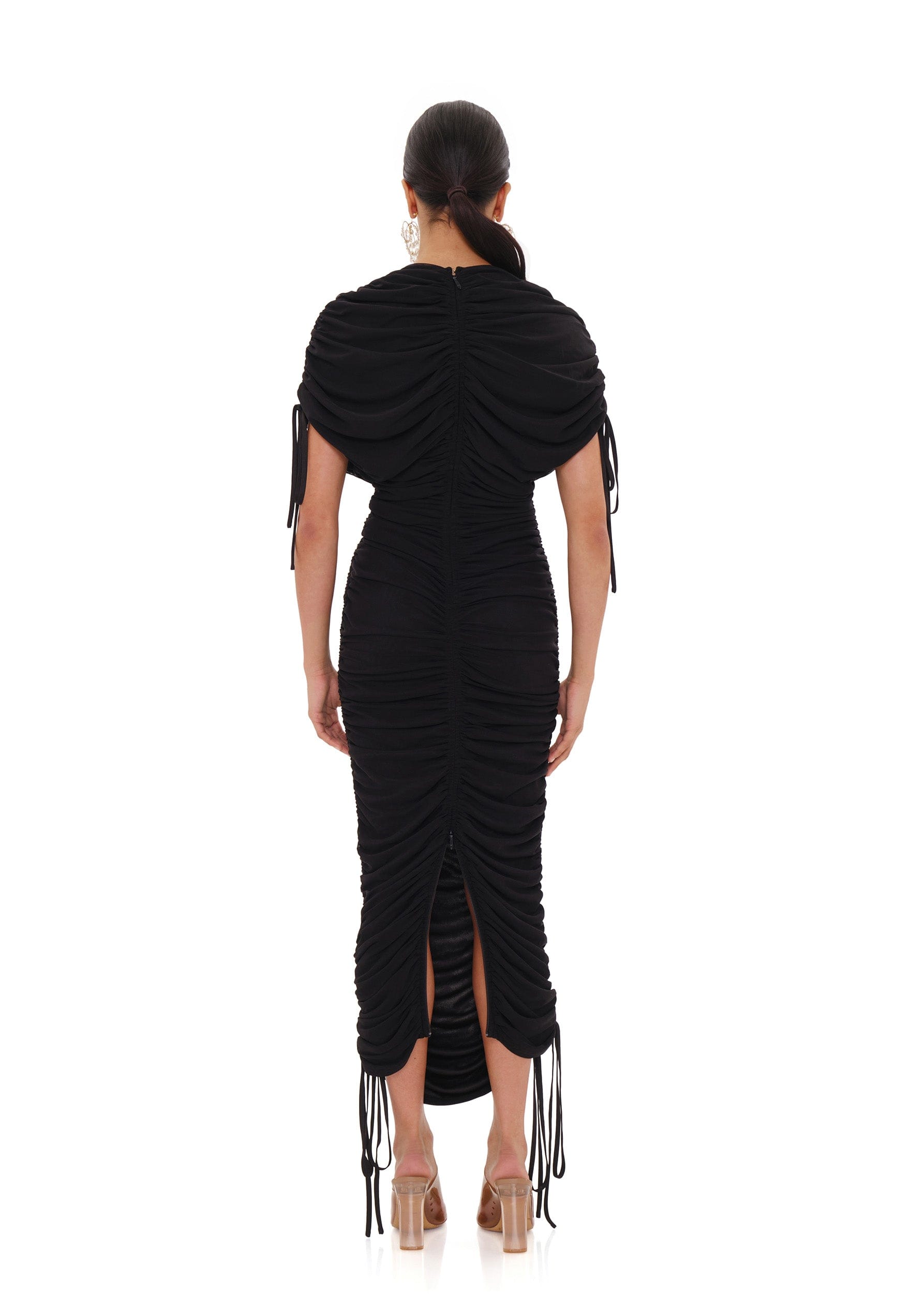 RATU MESH DRESS - BLACK made by Andrea Iyamah