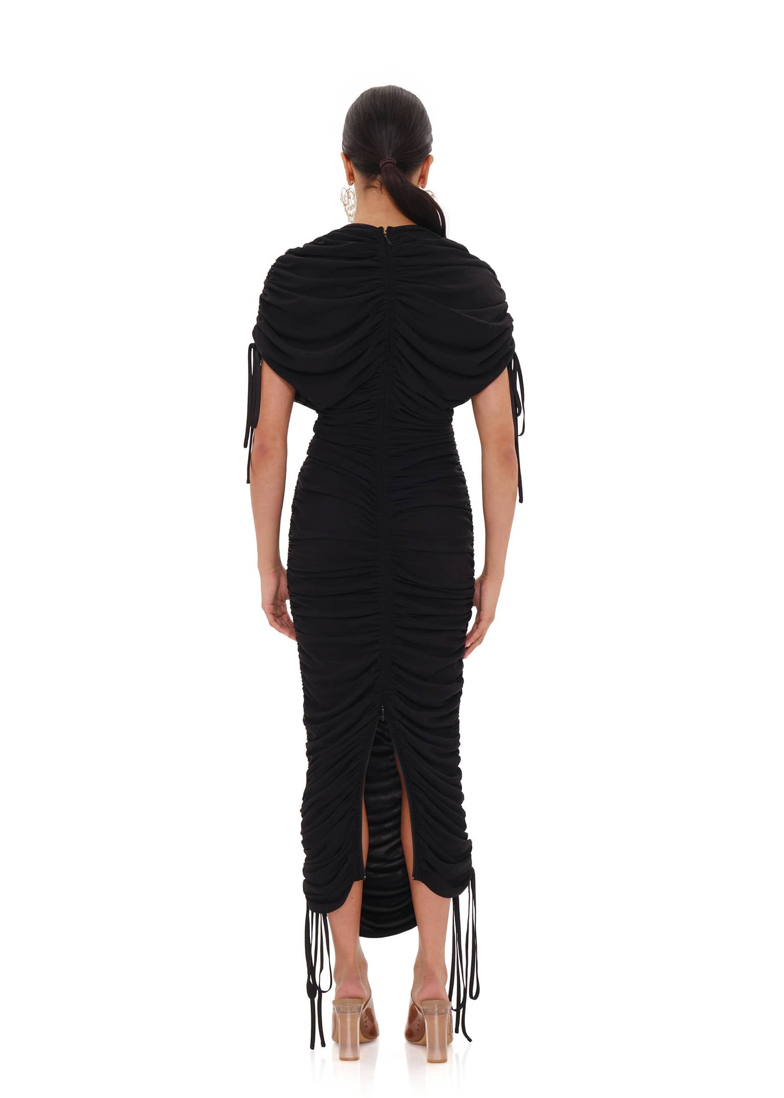 RATU MESH DRESS - BLACK made by Andrea Iyamah