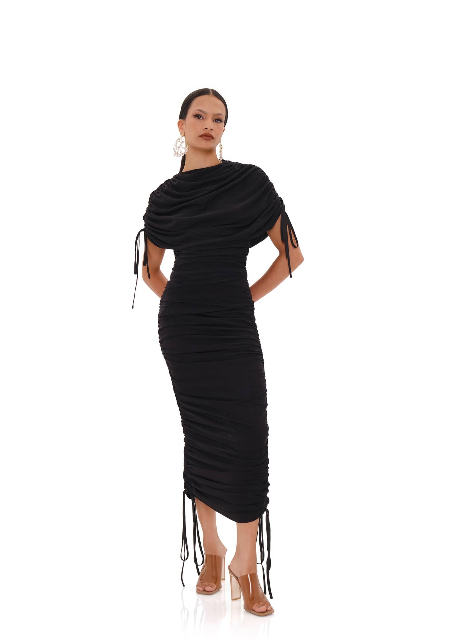 RATU MESH DRESS - BLACK made by Andrea Iyamah