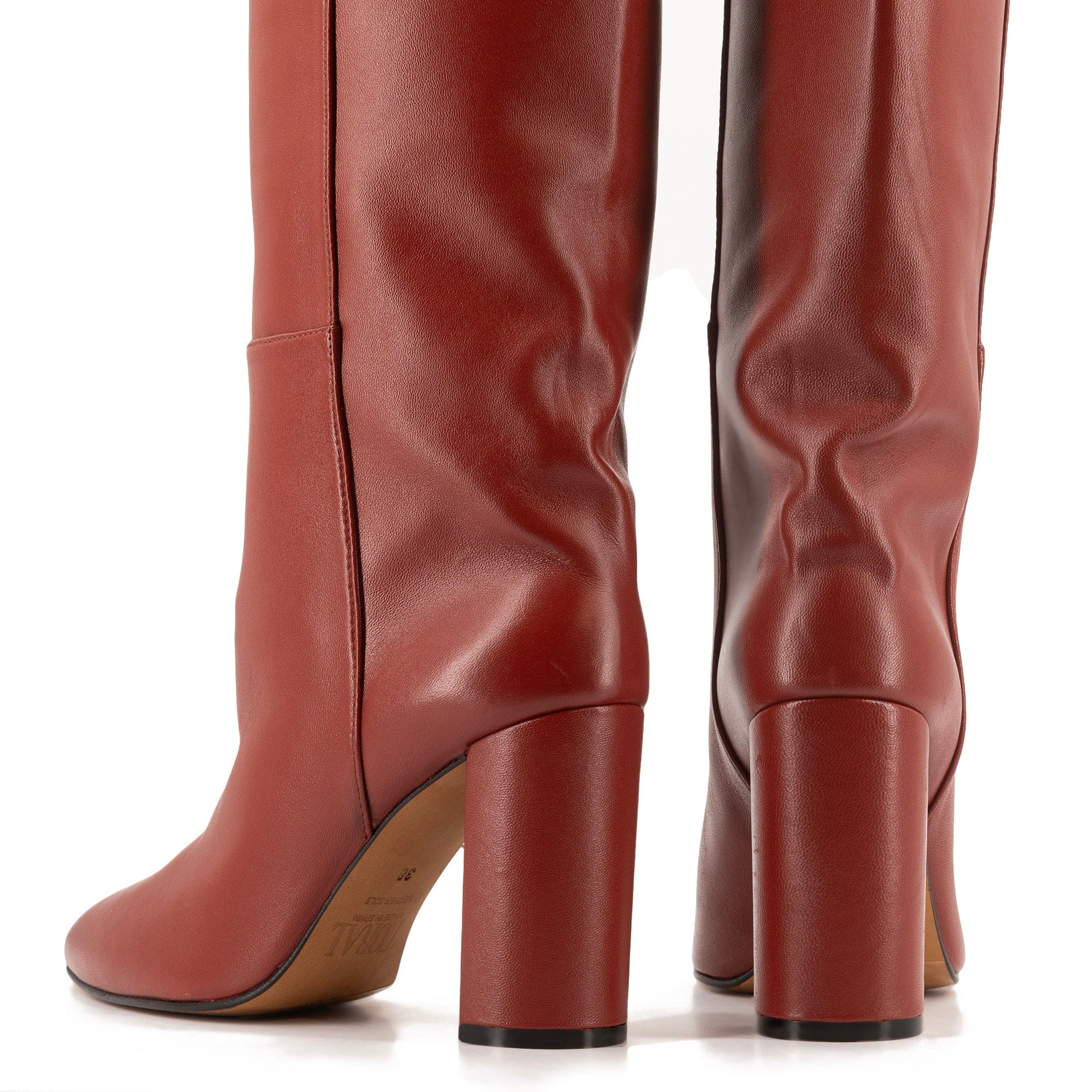 CHESTNUT TALL BOOTS made by Toral