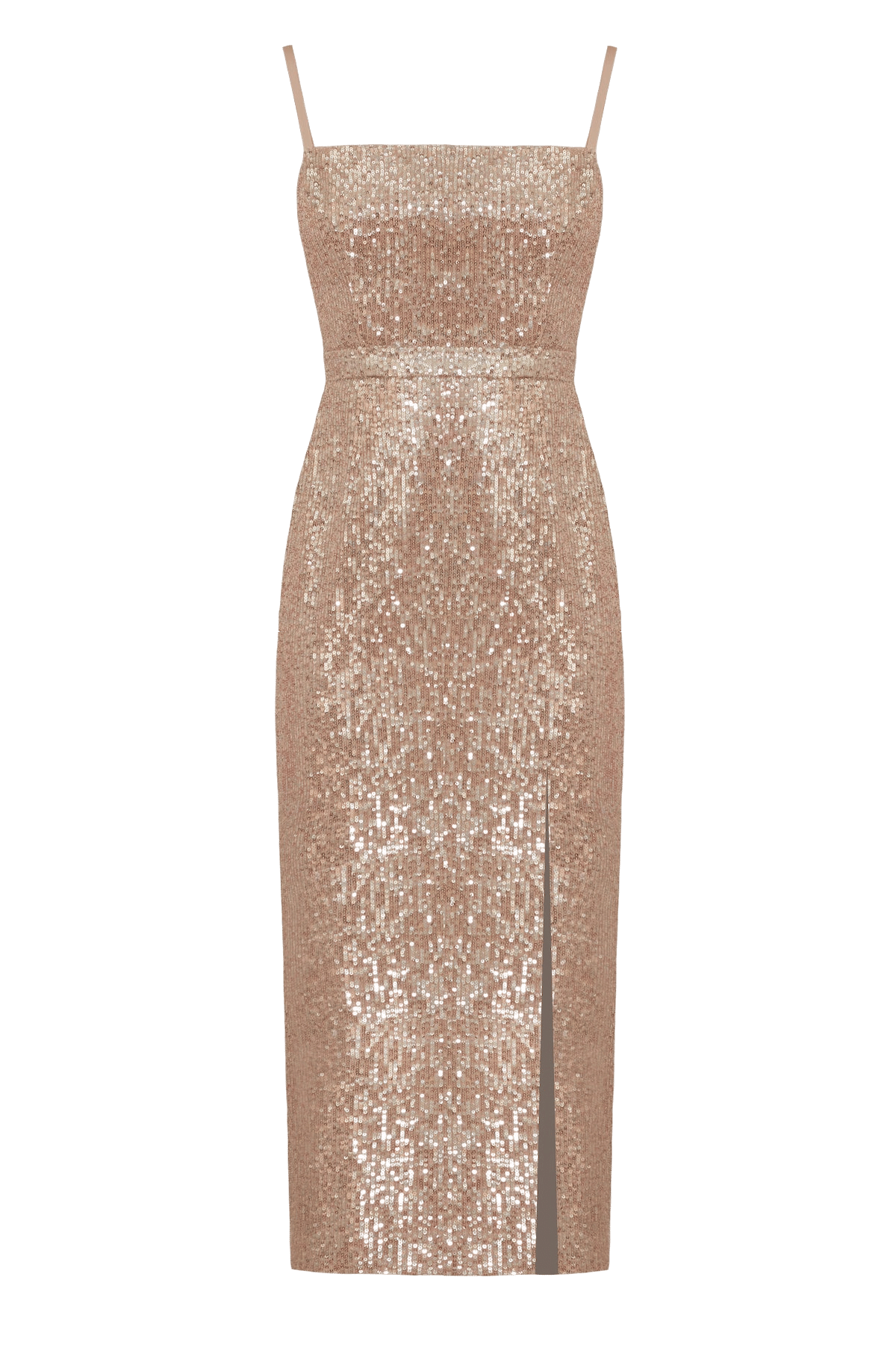 CHLOE nude sequin midi dress made by UNDRESS