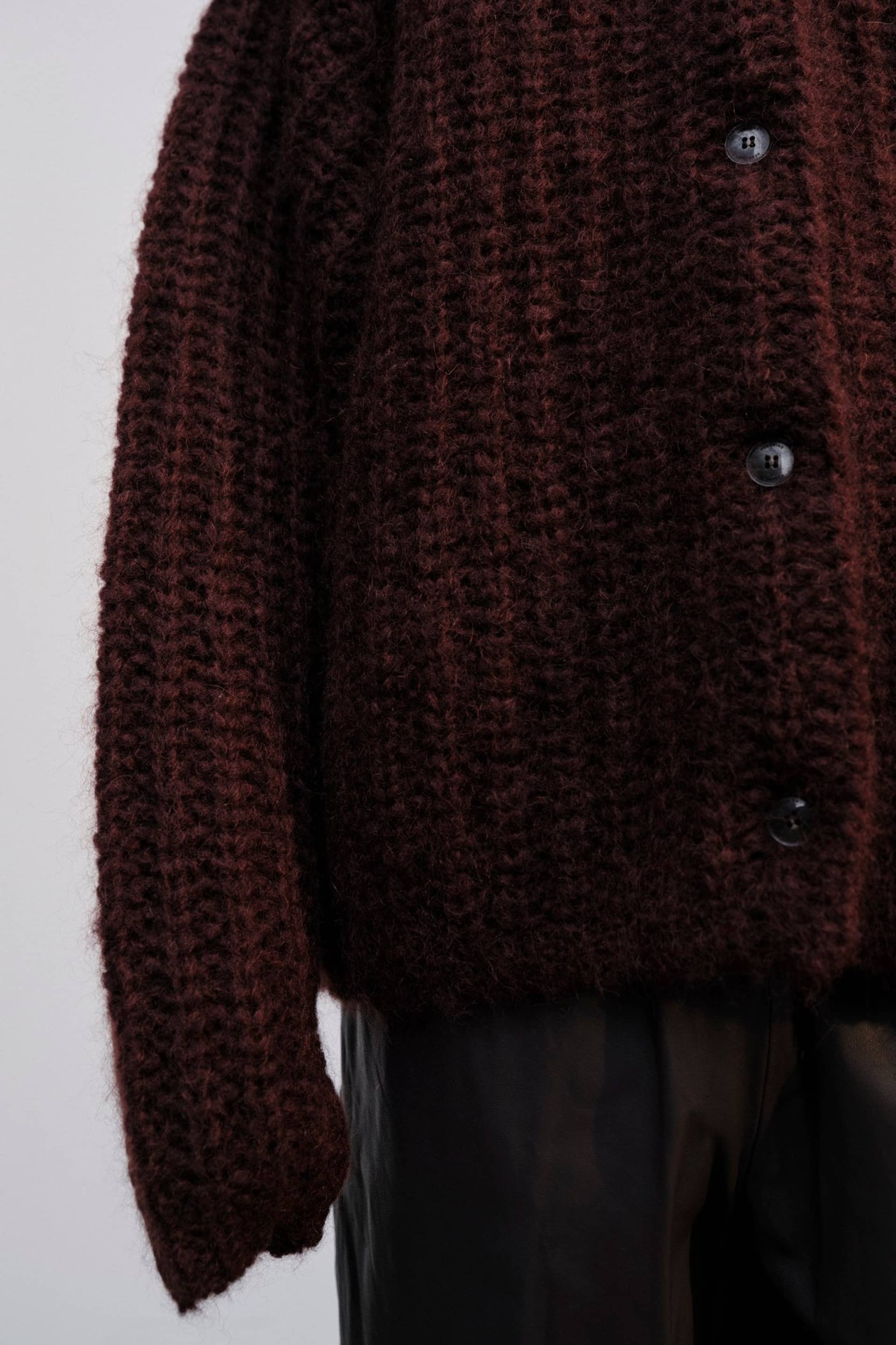 Ace Knit Cardigan - Oxblood made by HERSKIND