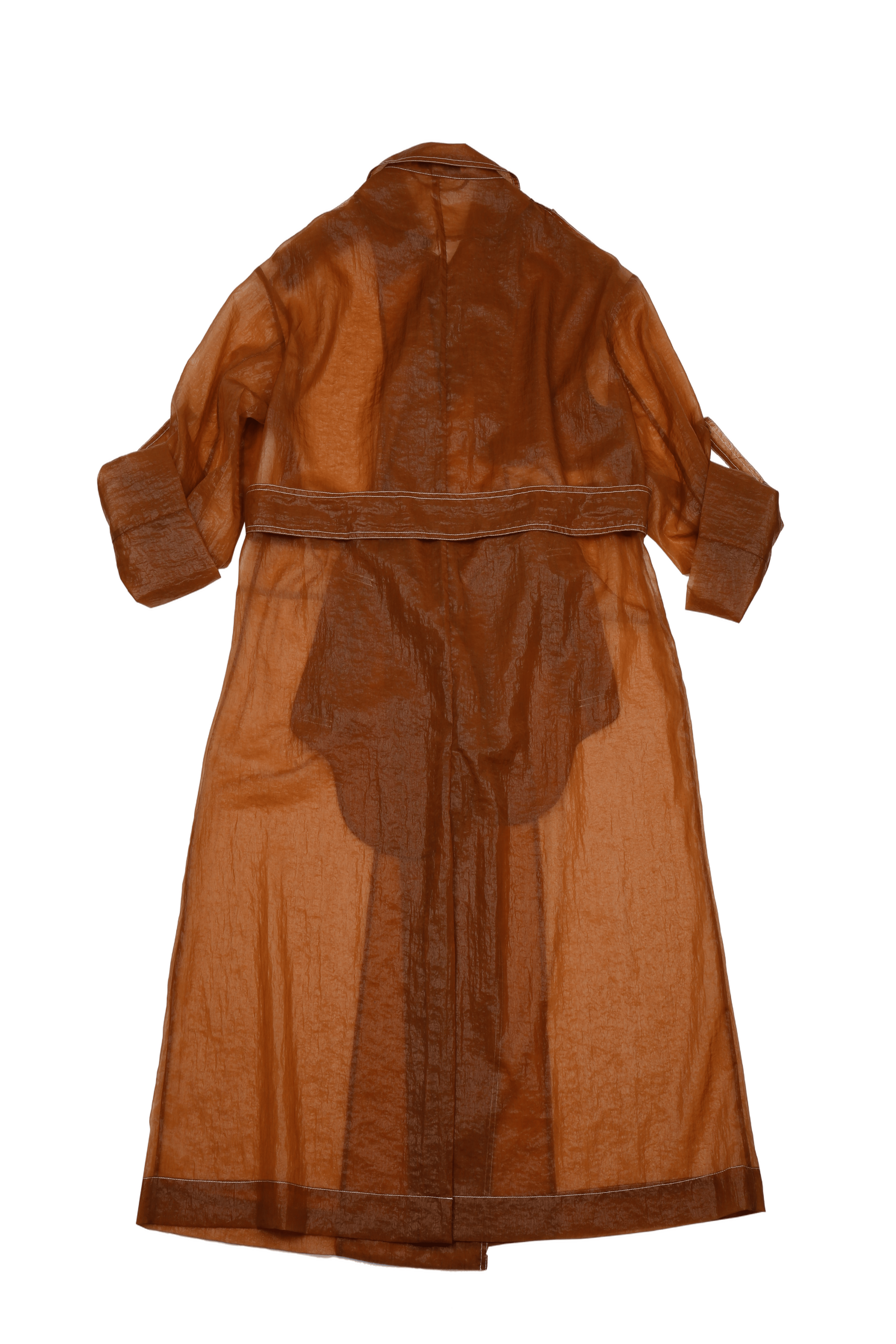 SHEER NYLON TRENCH COA made by YIBRI