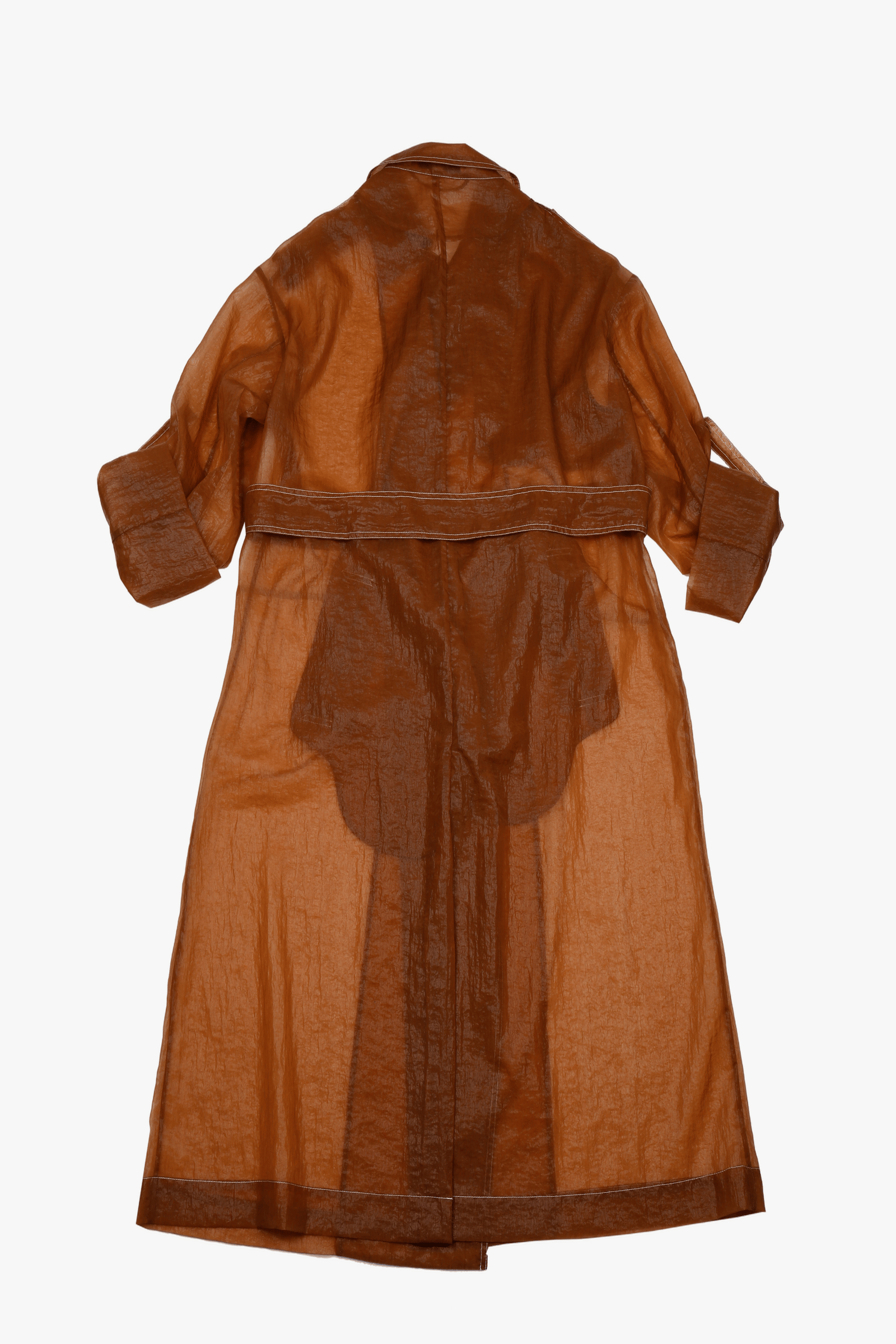 SHEER NYLON TRENCH COA made by YIBRI