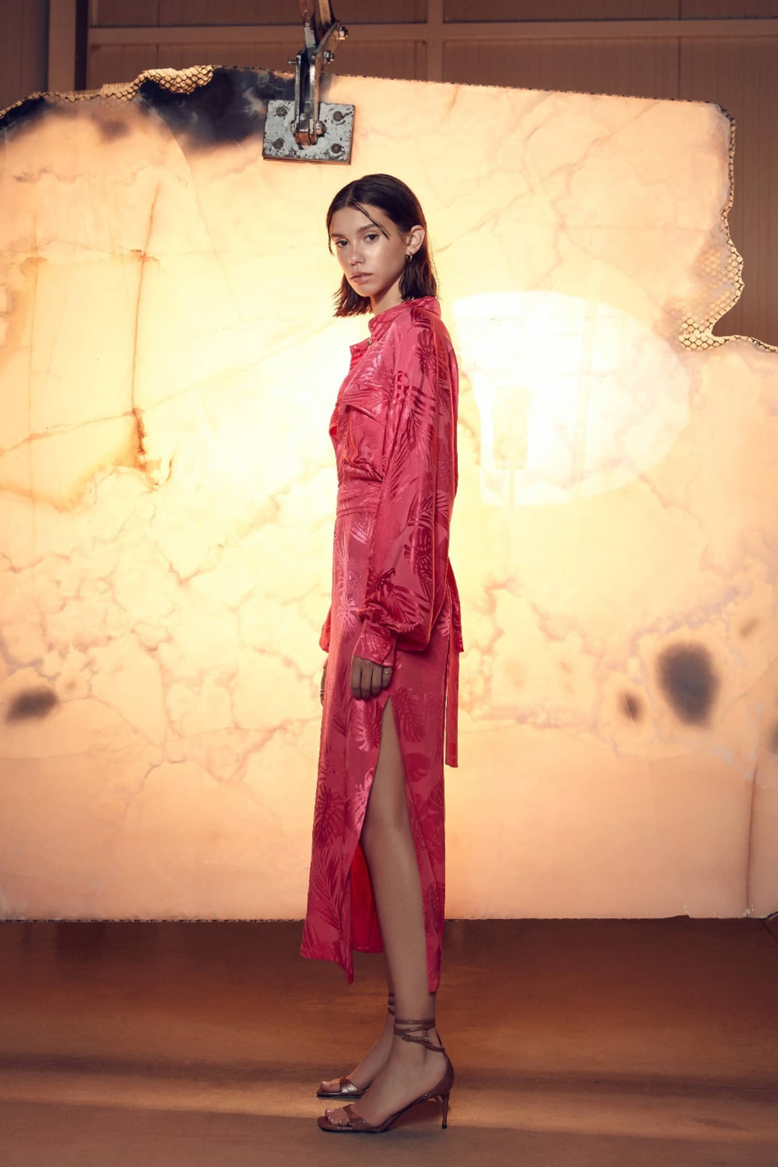 Cassin Jacquard Shirt Dress made by Nazli Ceren