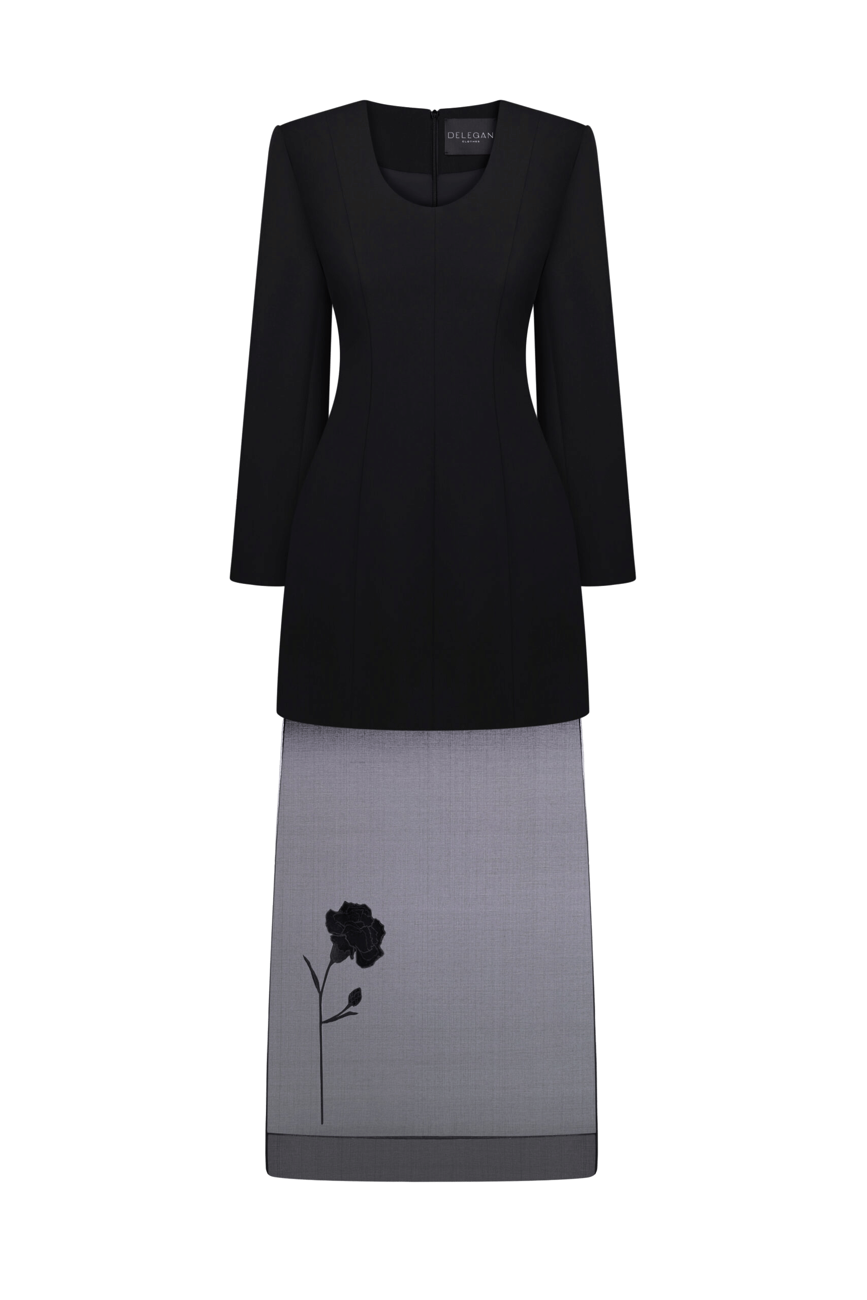 BLACK DRESS “BLUEBOTTLE” made by DELEGAN Clothes