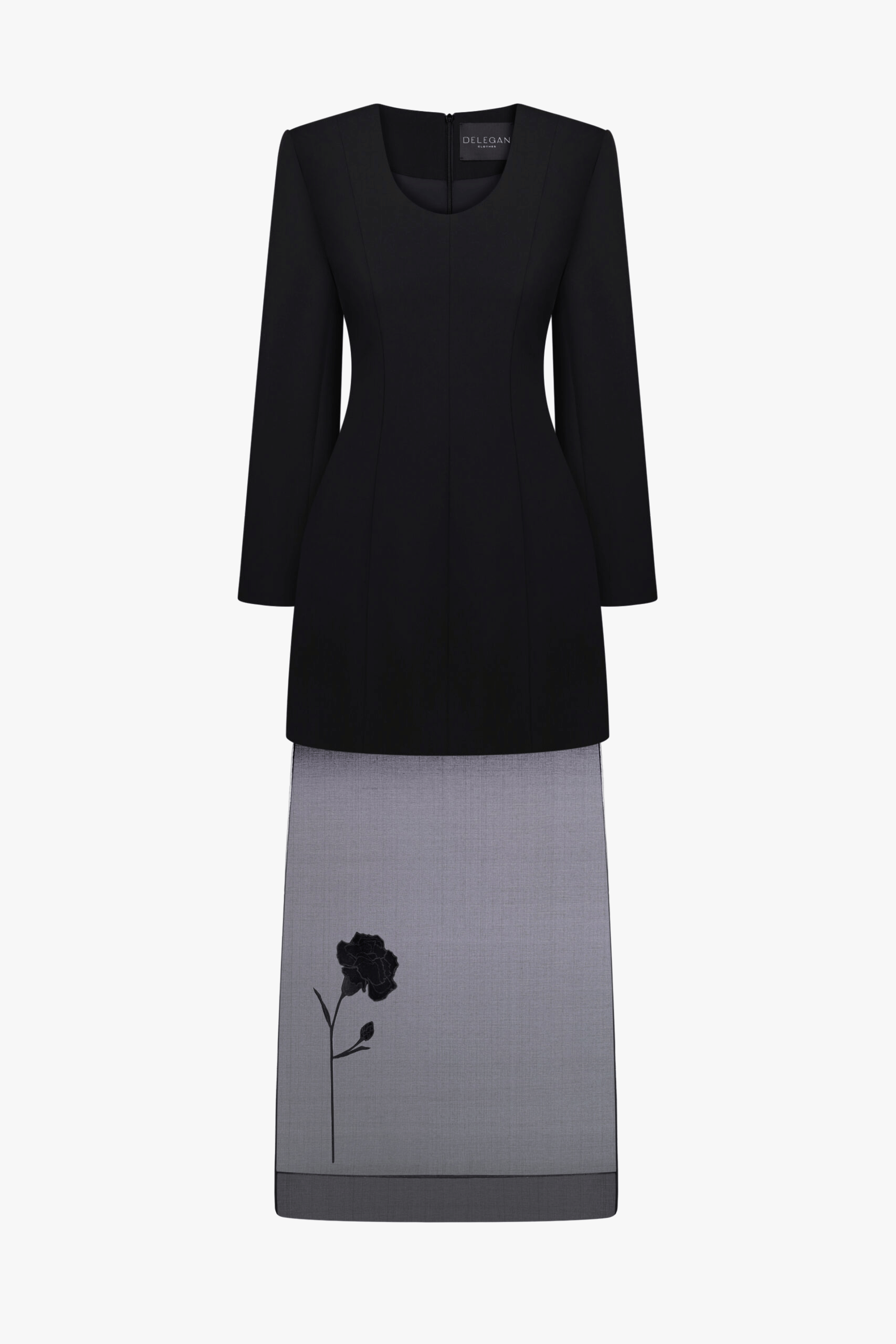 BLACK DRESS “BLUEBOTTLE” made by DELEGAN Clothes