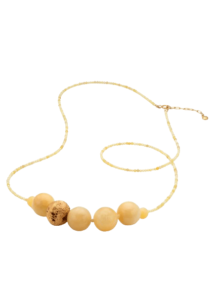 Honey Calcite Ball Necklace made by Eva Remenyi