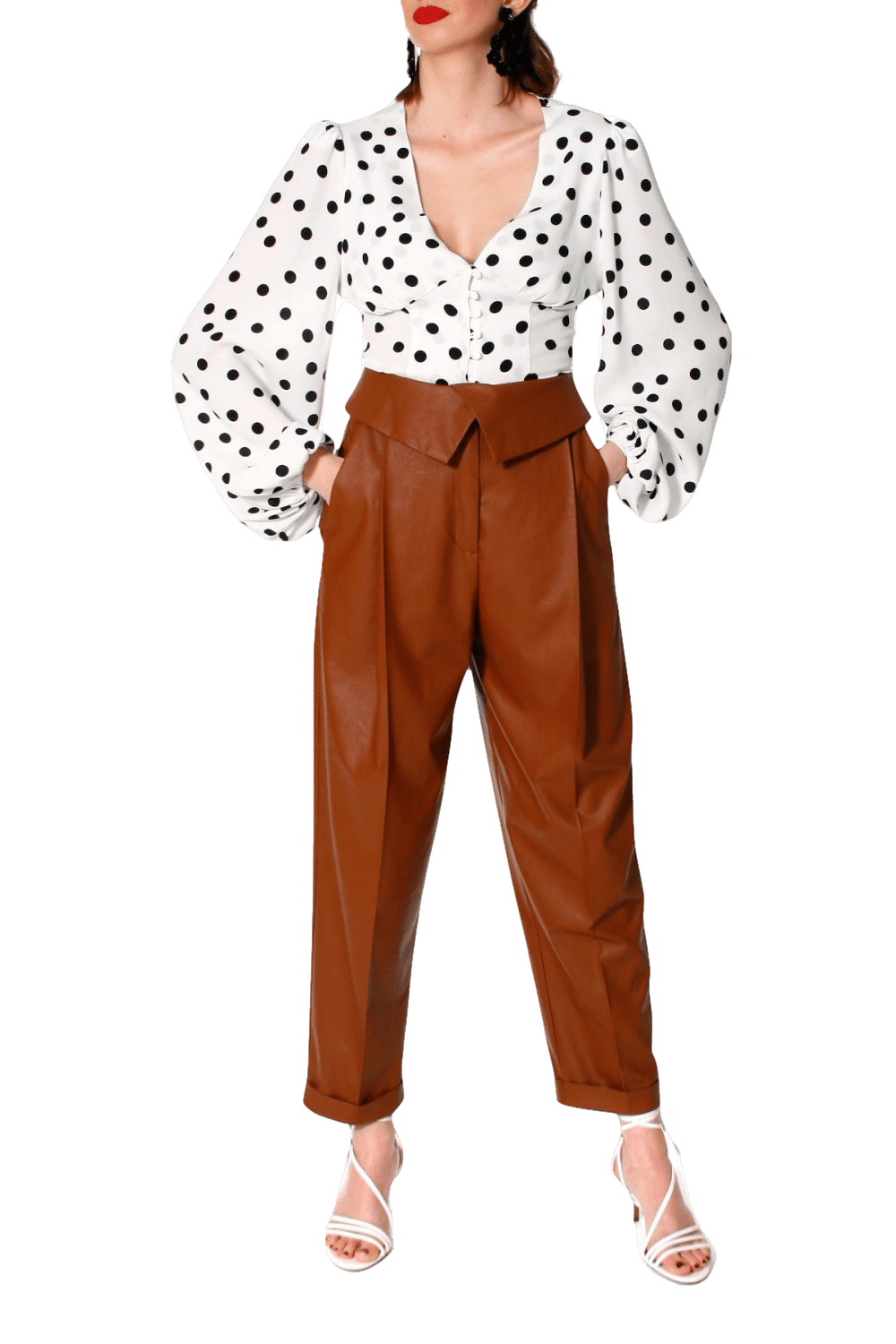 Blouse Alicia Bit Of White in White made by HALEWSKI