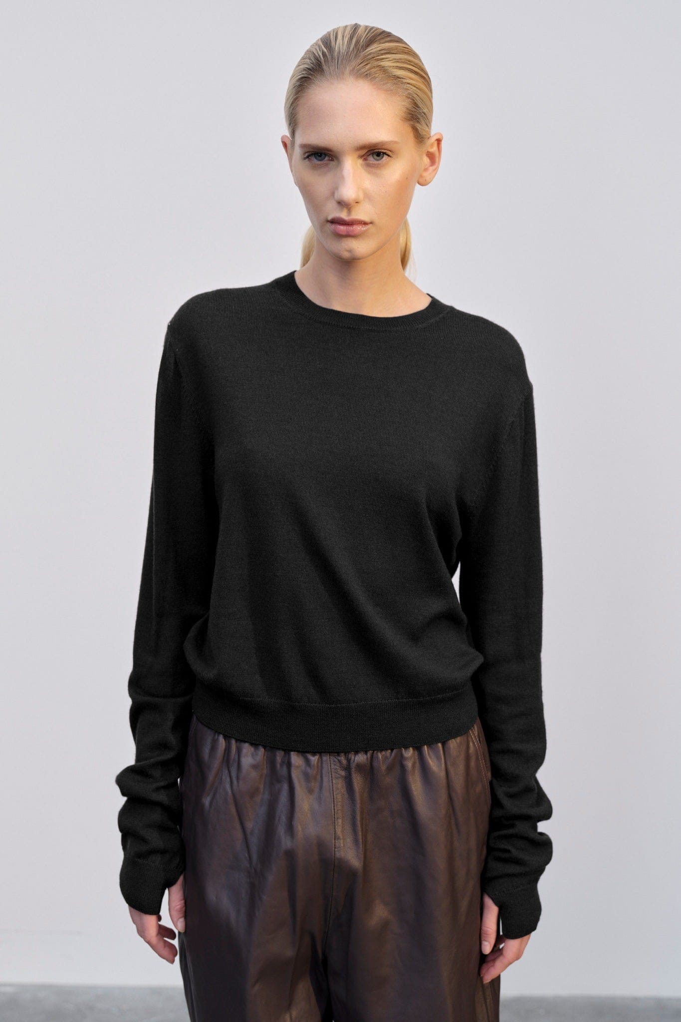 Sasha Knit Blouse - Black made by HERSKIND