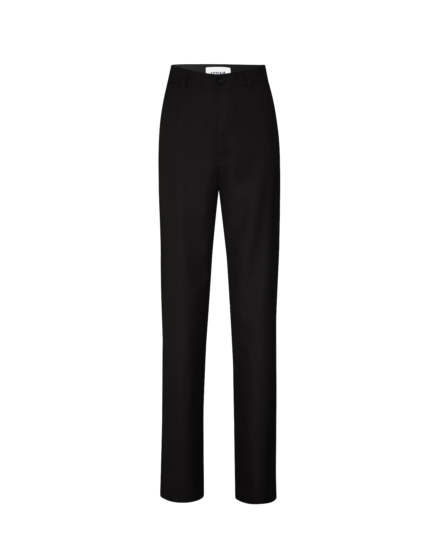 BRONTE Black high-waisted straight-leg pants made by MAET