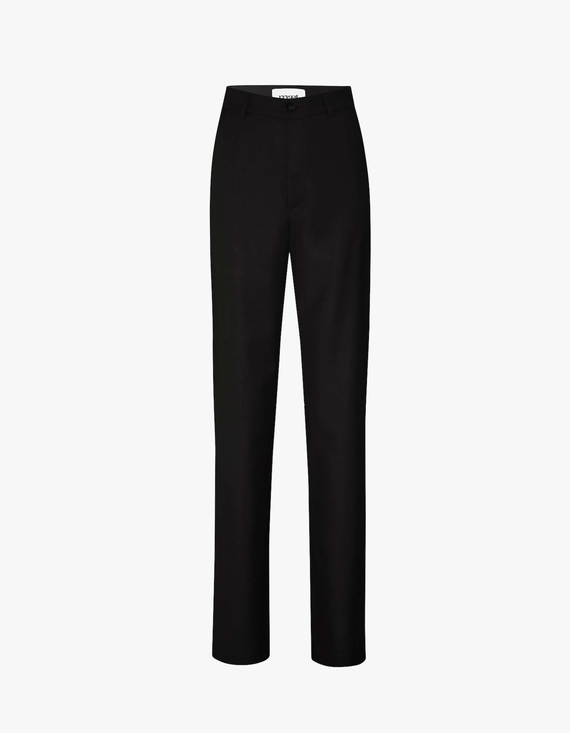 BRONTE Black high-waisted straight-leg pants made by MAET