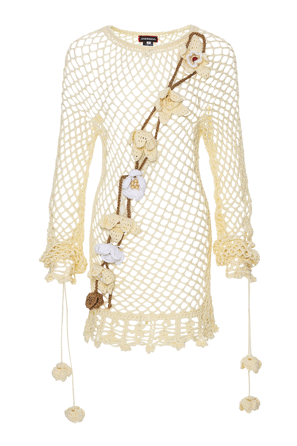 Vanilla Multicolor Handmade Crochet Top-Dres made by ANDREEVA