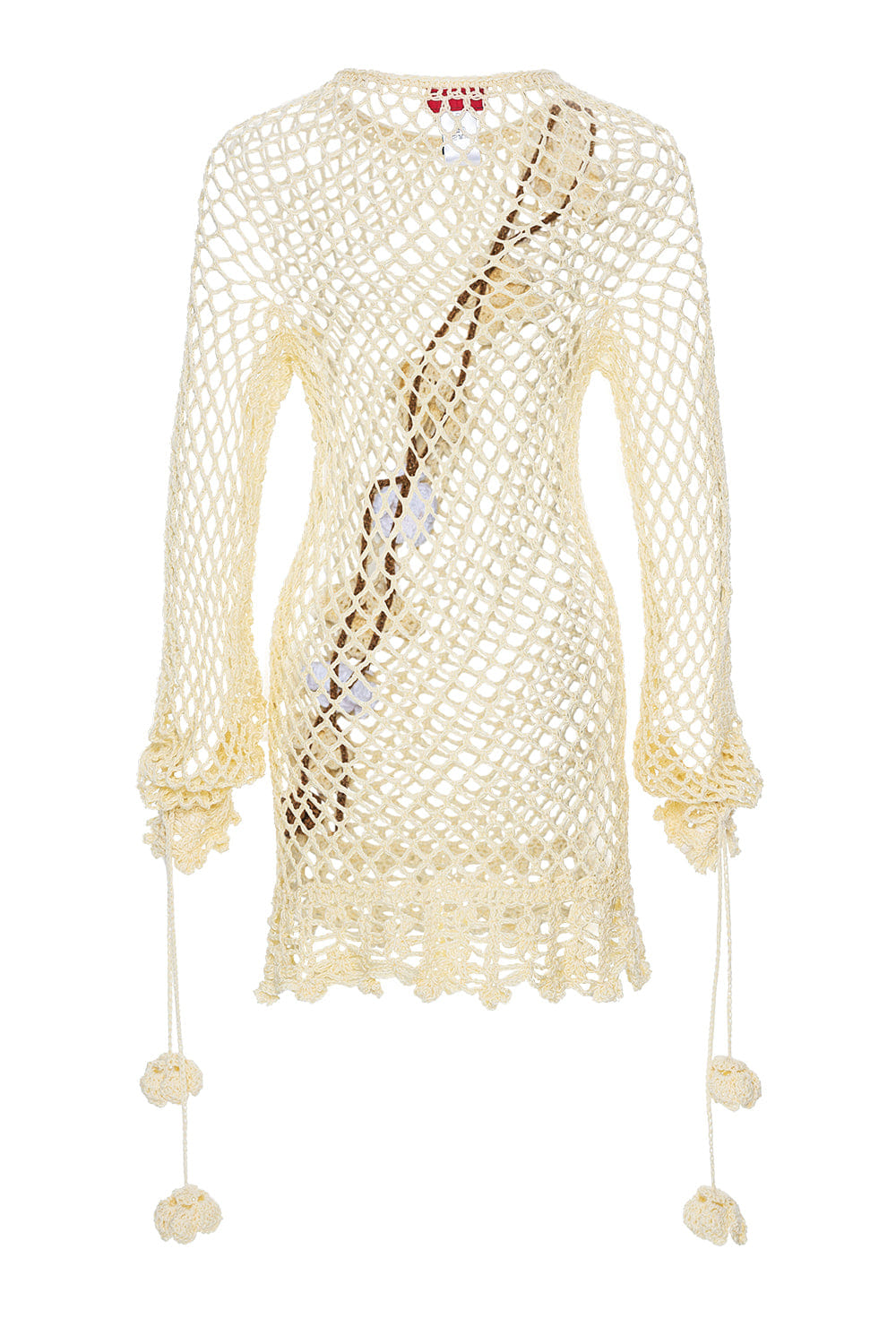 Vanilla Multicolor Handmade Crochet Top-Dres made by ANDREEVA