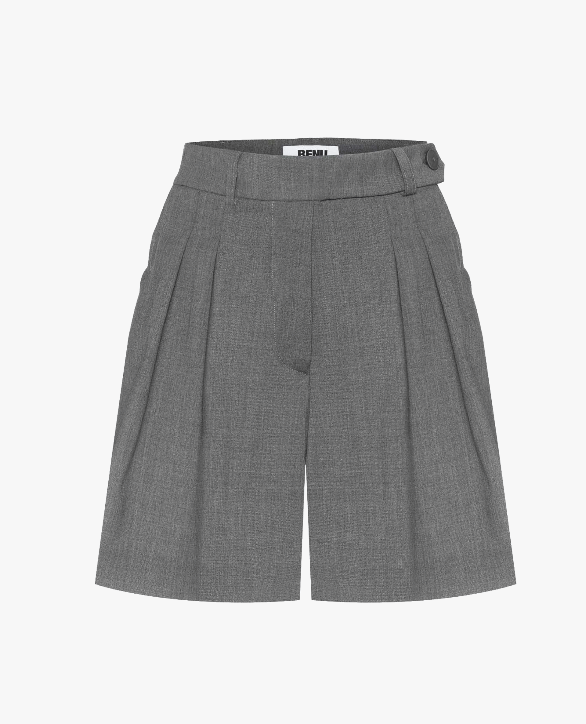 SHORT DARK GRAY TROUSERS made by BENU Studio