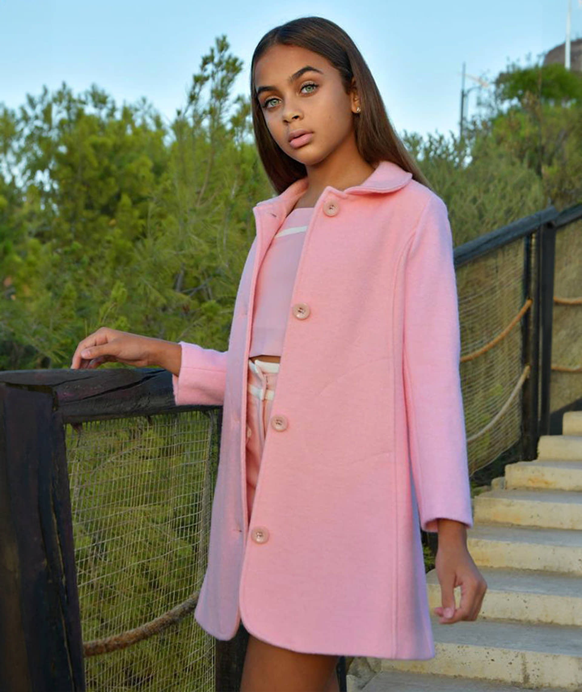 Pink Peony Coat made by Mama Luma