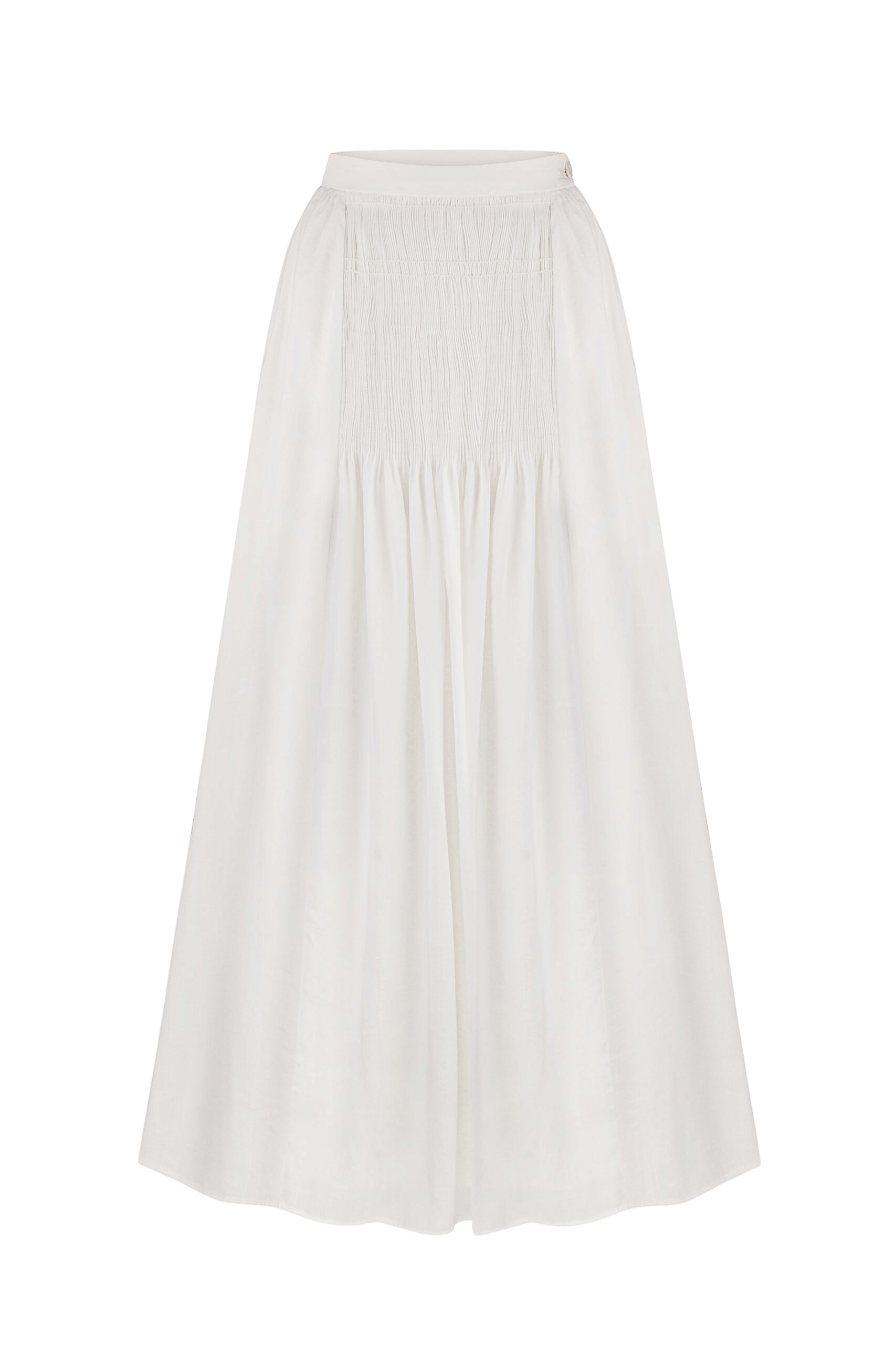 SKIRT WITH HAND-EMBROIDERED TIE made by DELEGAN Clothes