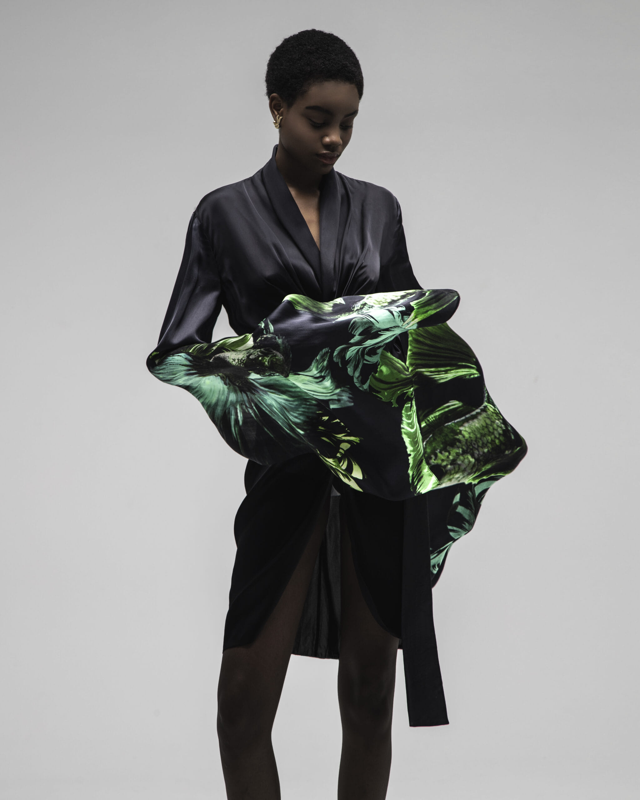 Kimono sleeve robe made by Maria Kokhia