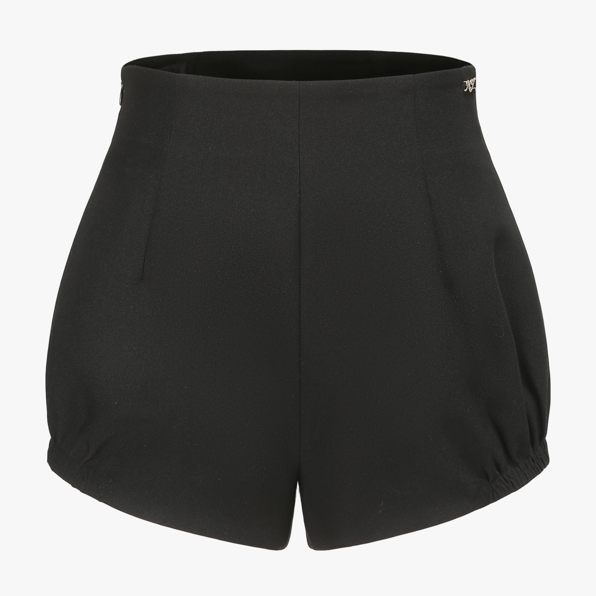 Black Meghan High Waisted Shorts in Black made by Nana Jacqueline