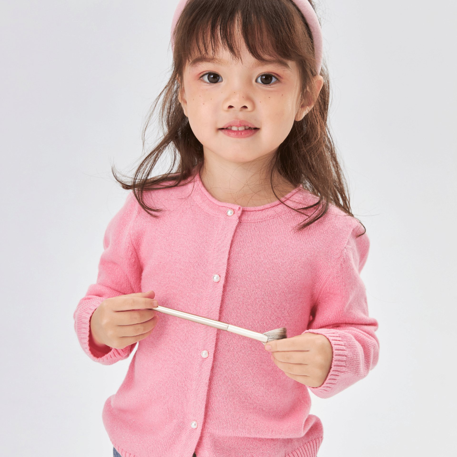 Blossom Cashmere Cardigan with Pearl Accents made by CozyU