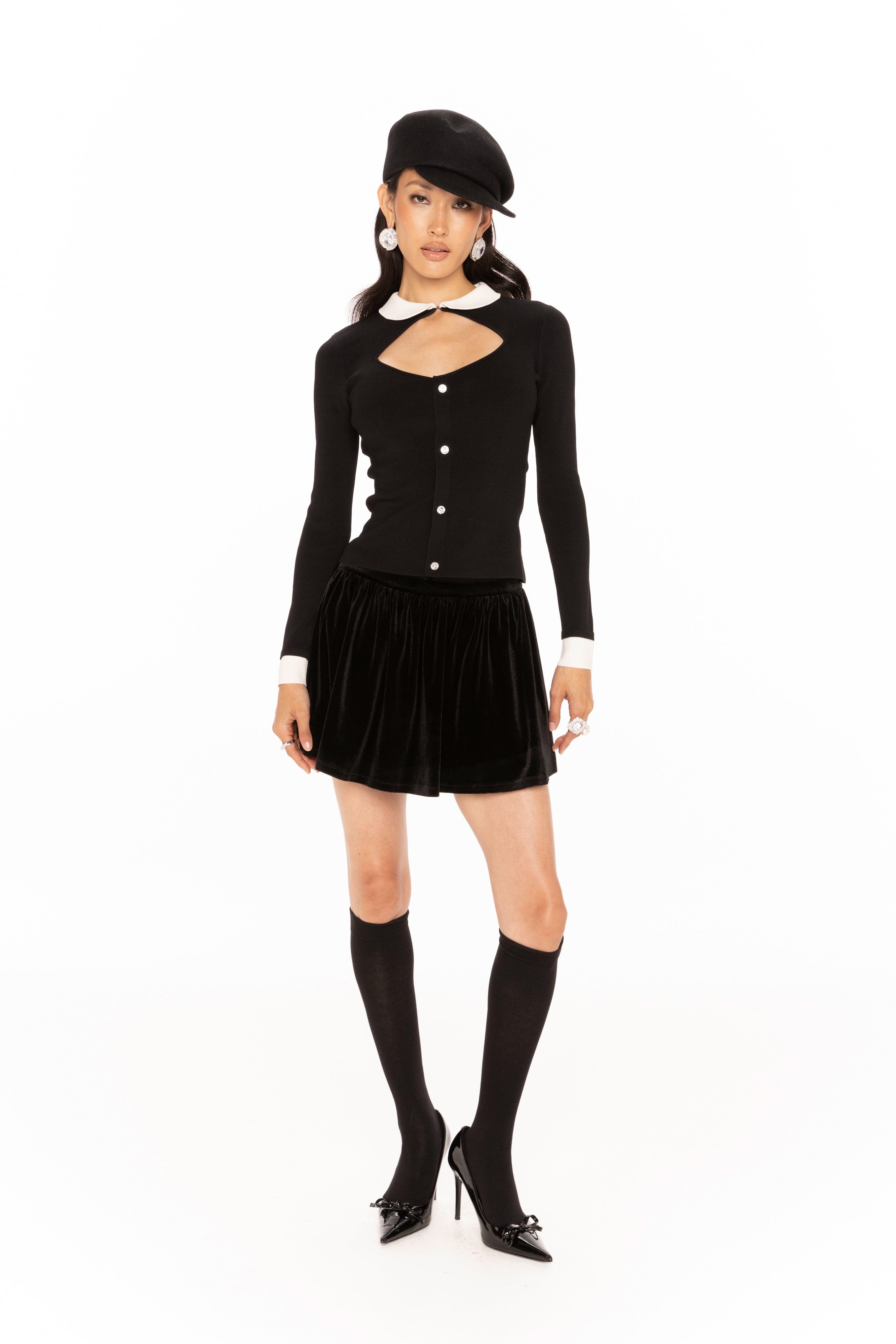 Isabellea Velvet Mini Skirt made by Nana Jacqueline