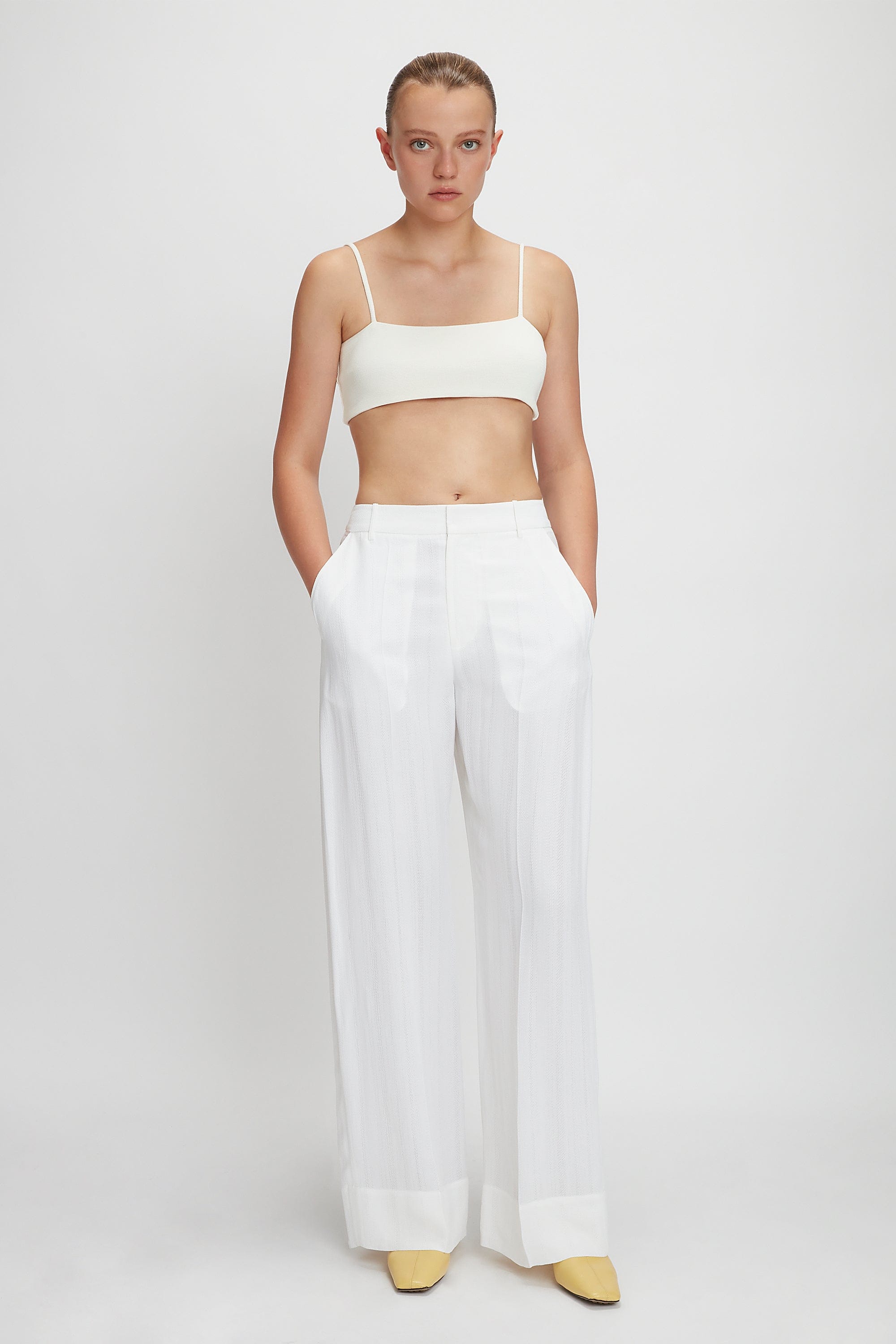 STRAIGHT LEG DROP TROUSERS made by YIBRI