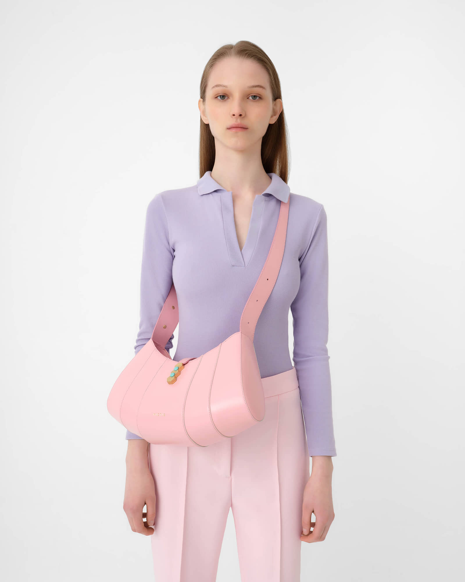 Tate Hobo Pink in Pink made by Mietis