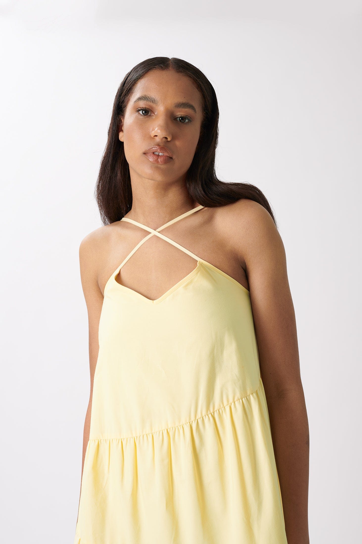 Calissa Dress in Yellow made by AÉRYNE